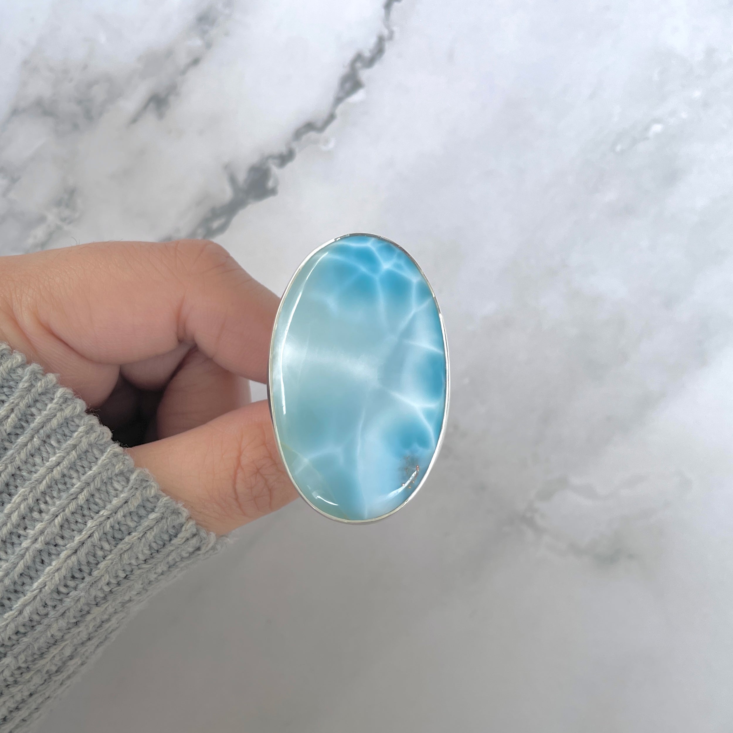 Larimar Adjustable Ring-(LAR-R-1702.)