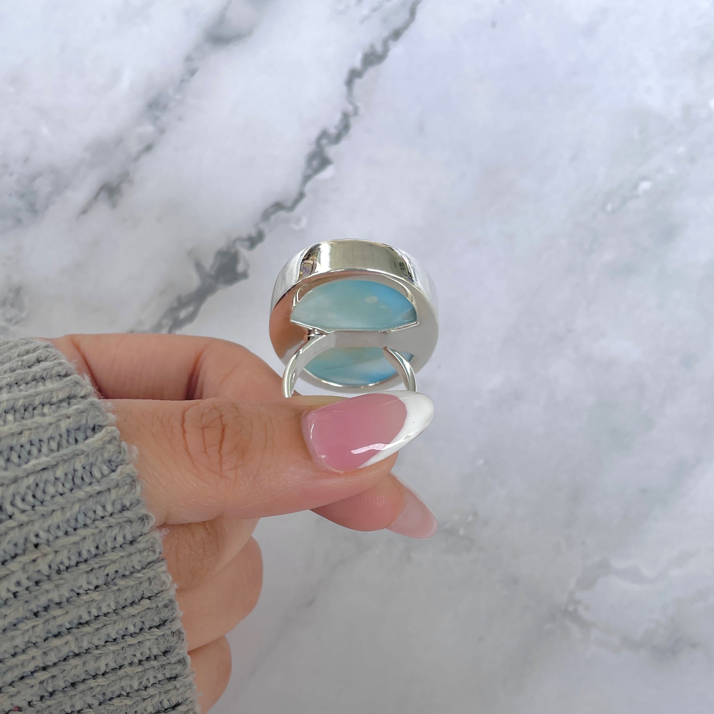 Larimar Adjustable Ring-(LAR-R-1702.)
