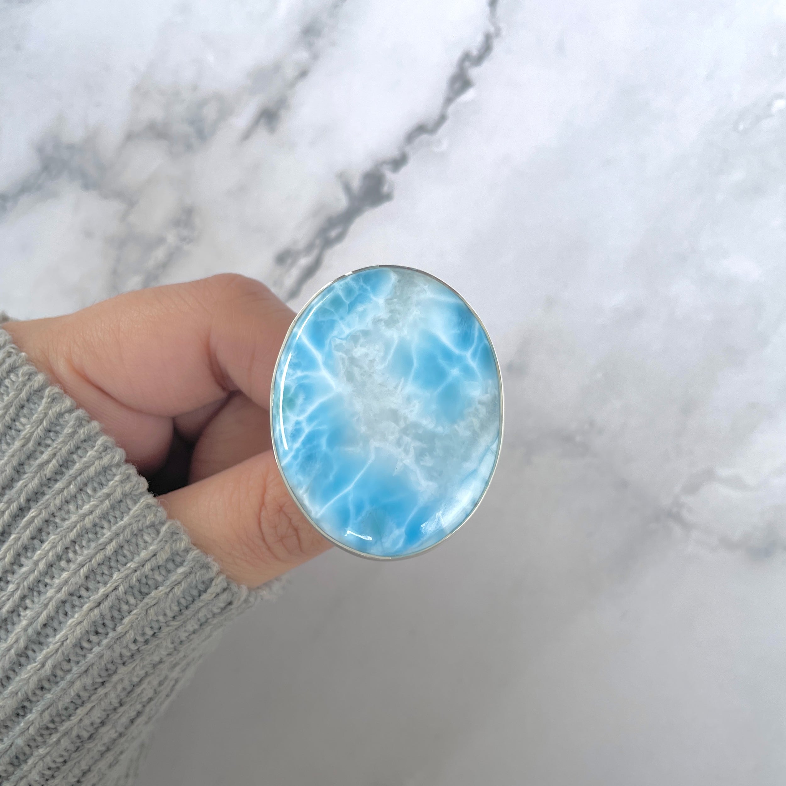 Larimar Adjustable Ring-(LAR-R-1703.)