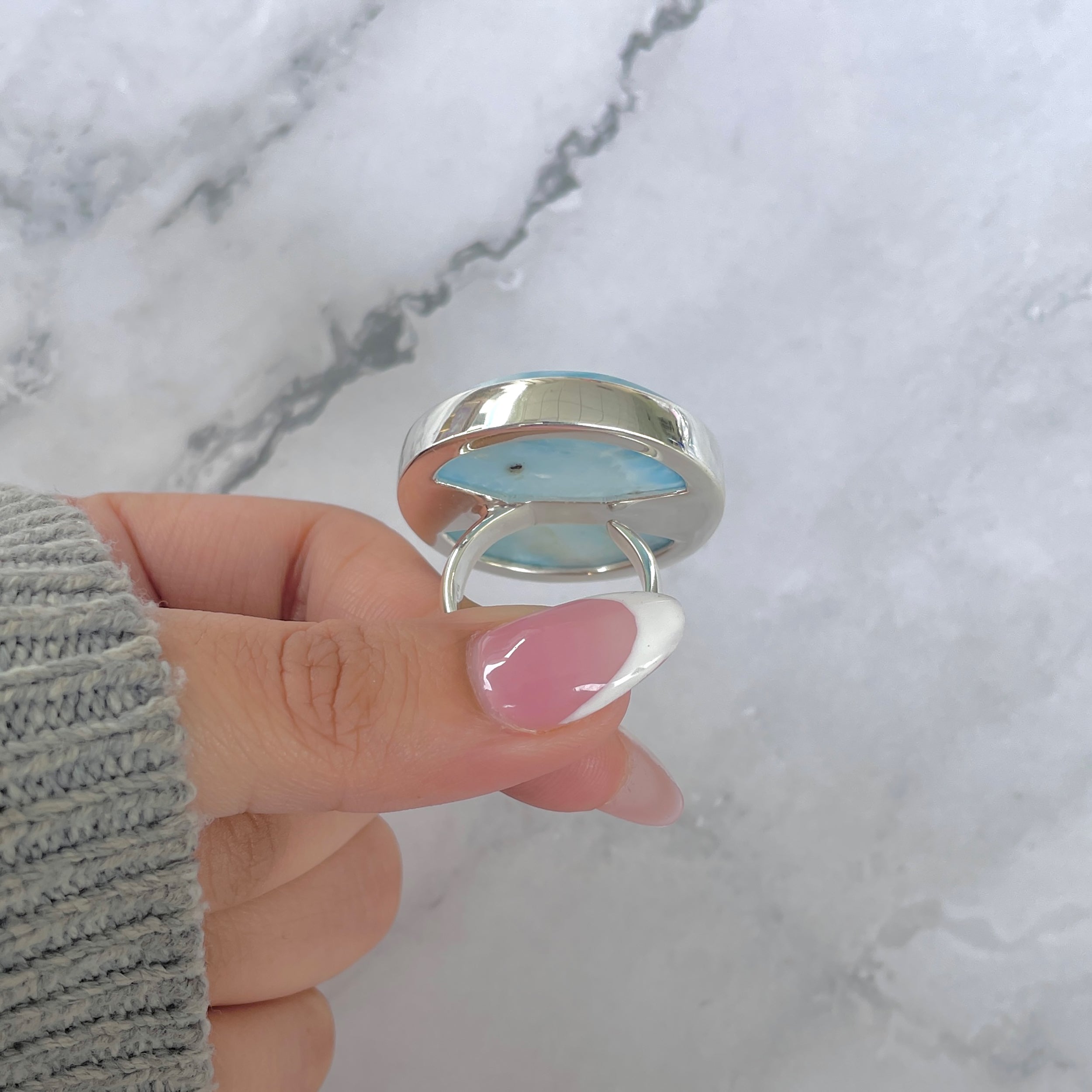 Larimar Adjustable Ring-(LAR-R-1703.)