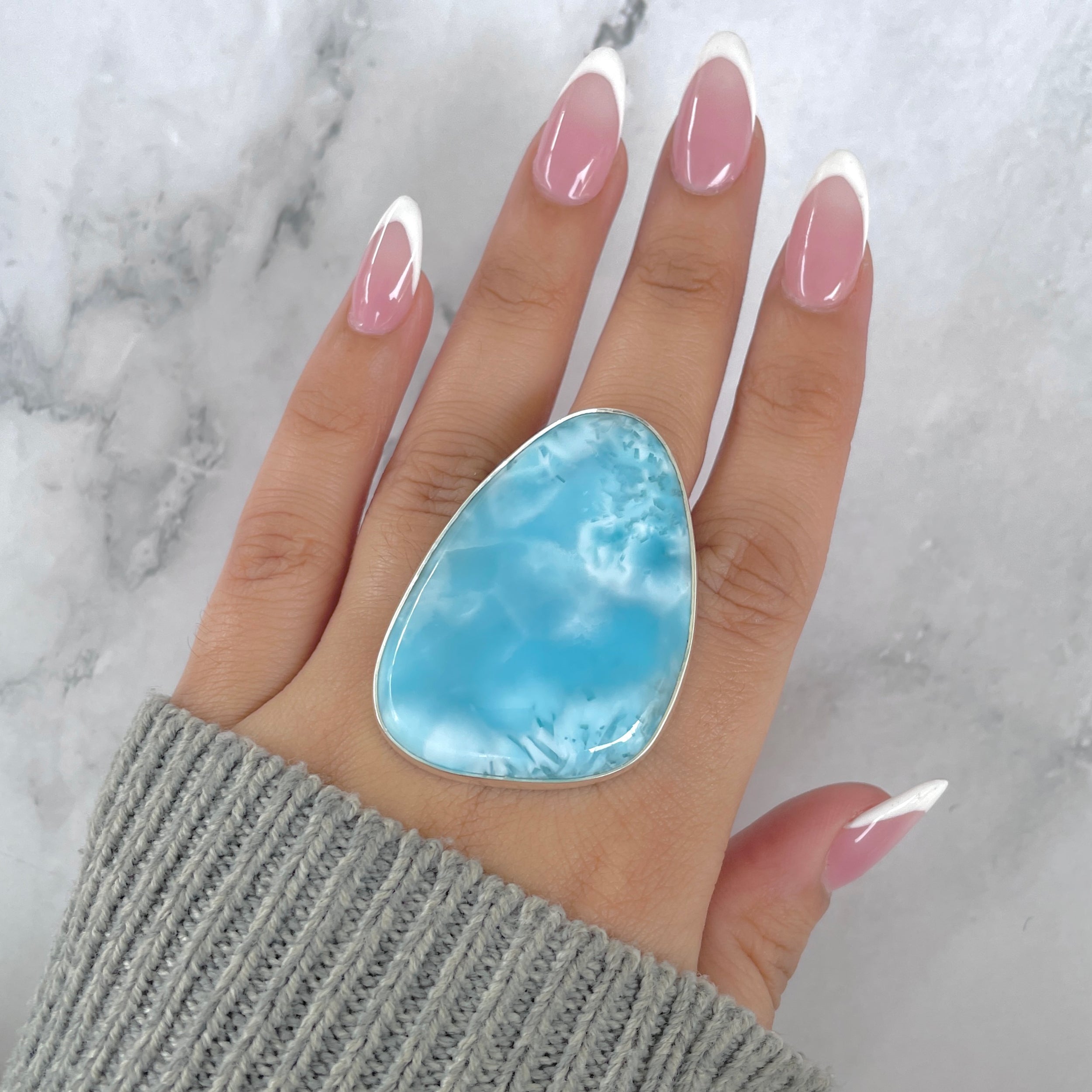 Larimar Adjustable Ring-(LAR-R-1705.)