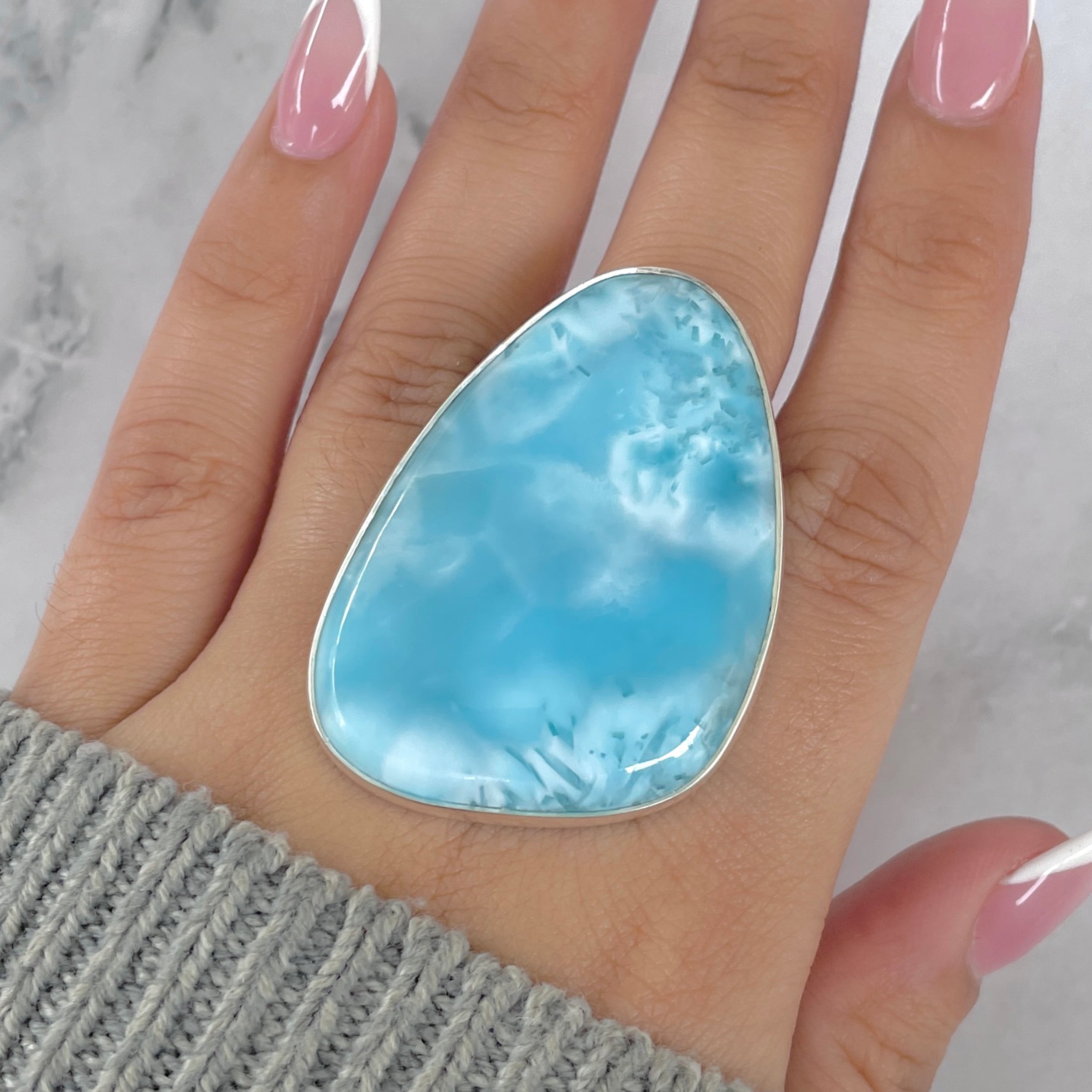 Larimar Adjustable Ring-(LAR-R-1705.)