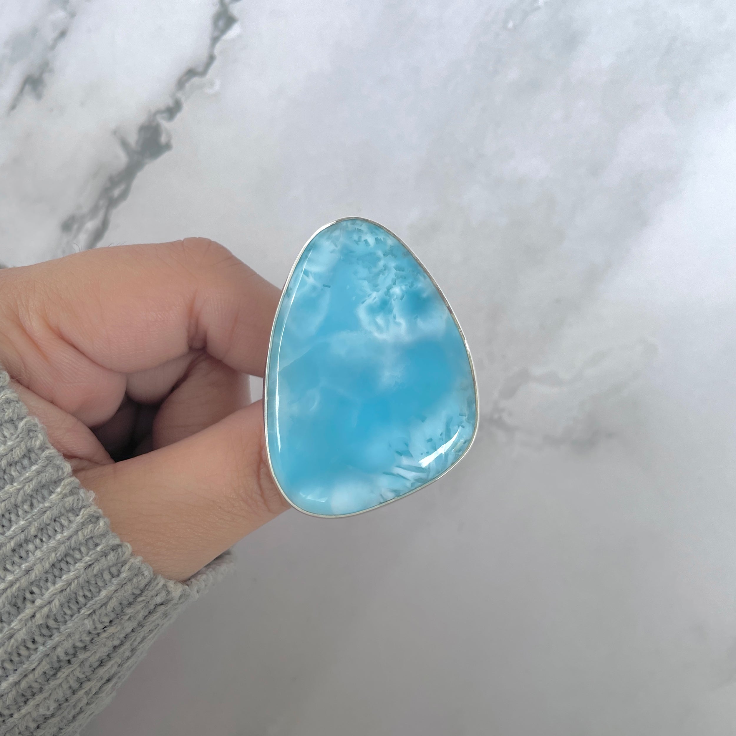 Larimar Adjustable Ring-(LAR-R-1705.)