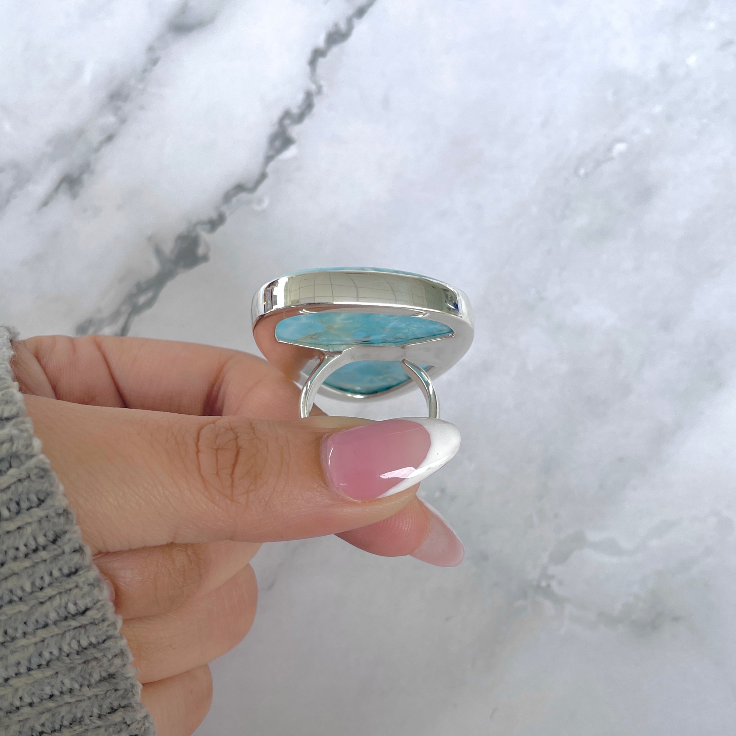 Larimar Adjustable Ring-(LAR-R-1705.)