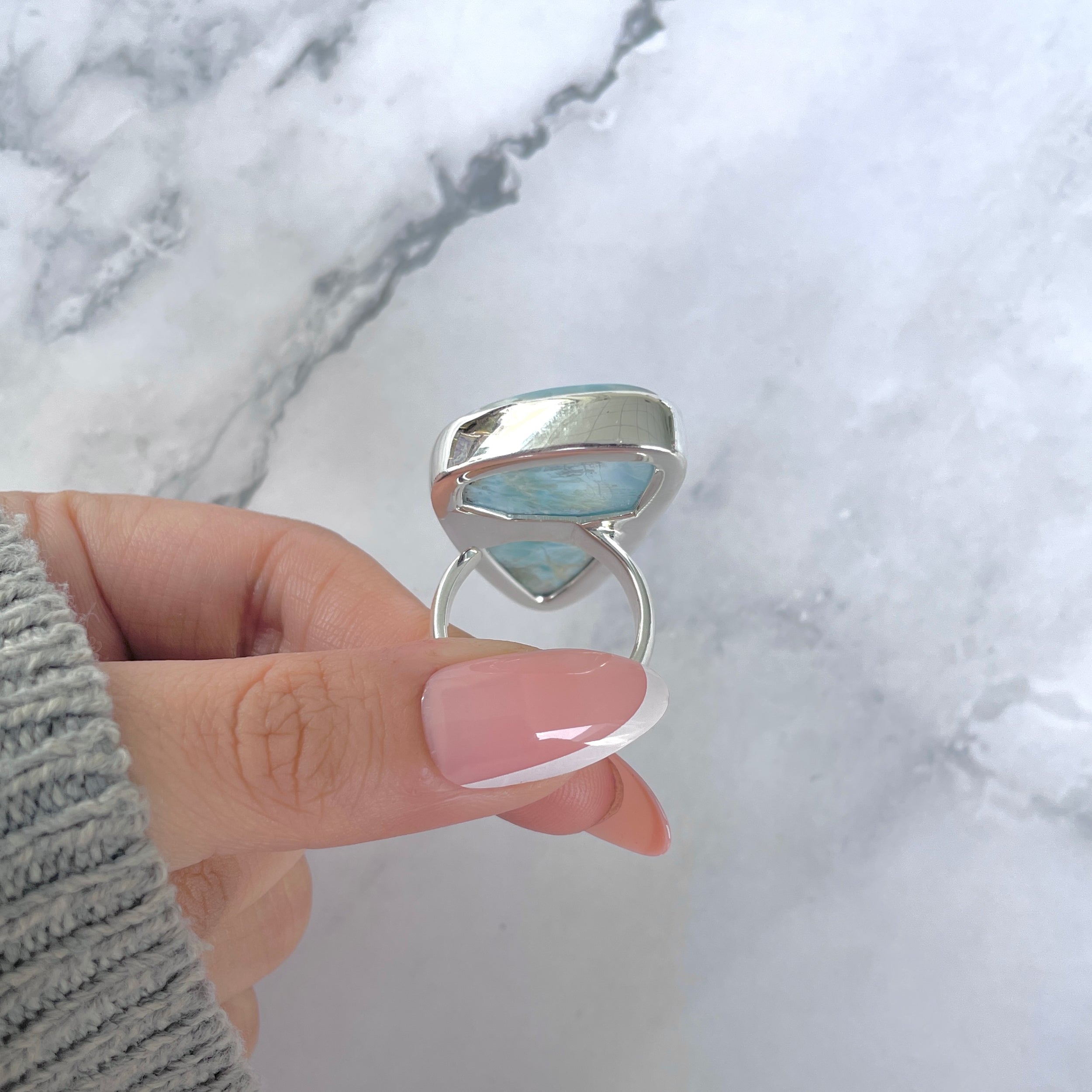 Larimar Adjustable Ring-(LAR-R-1706.)