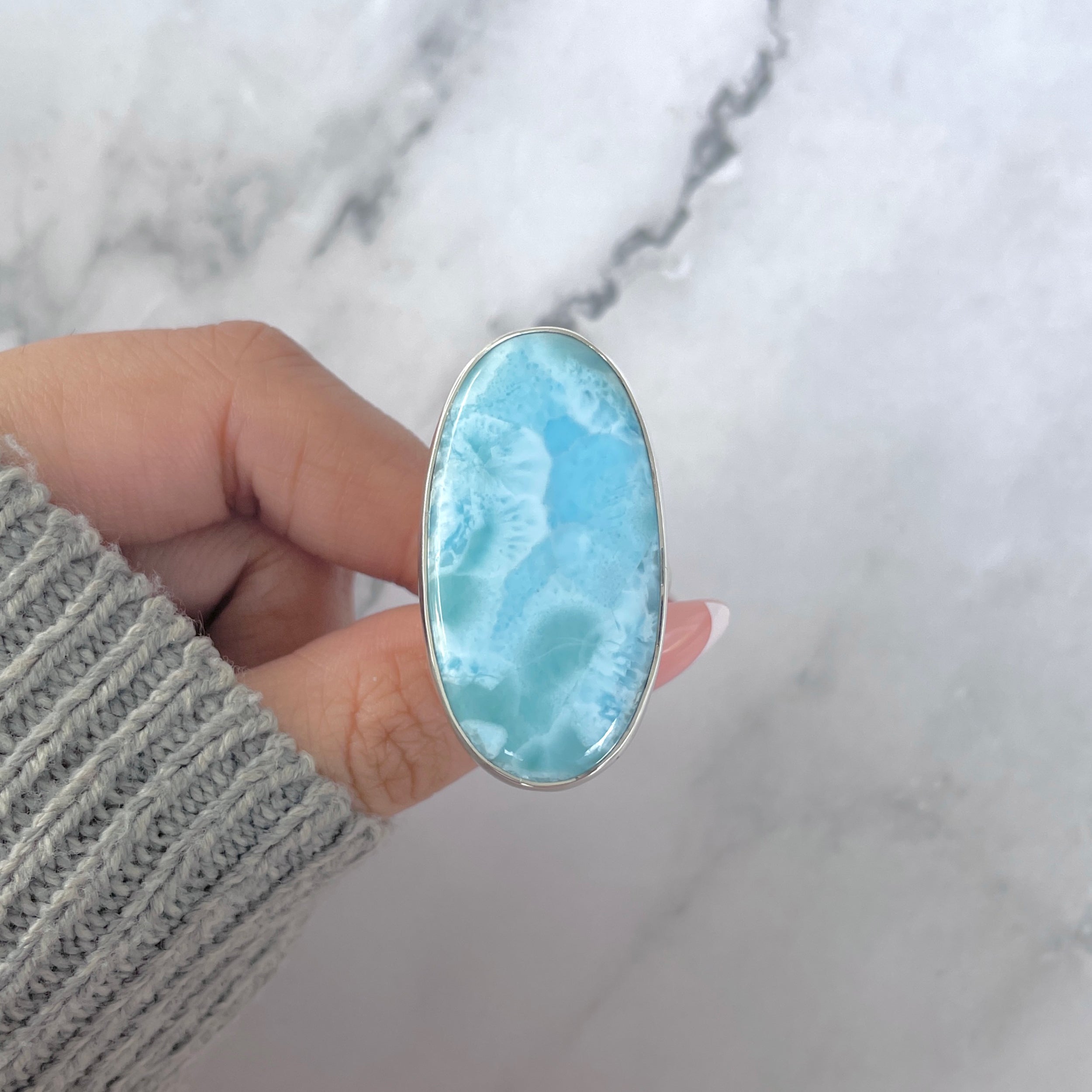 Larimar Adjustable Ring-(LAR-R-1707.)