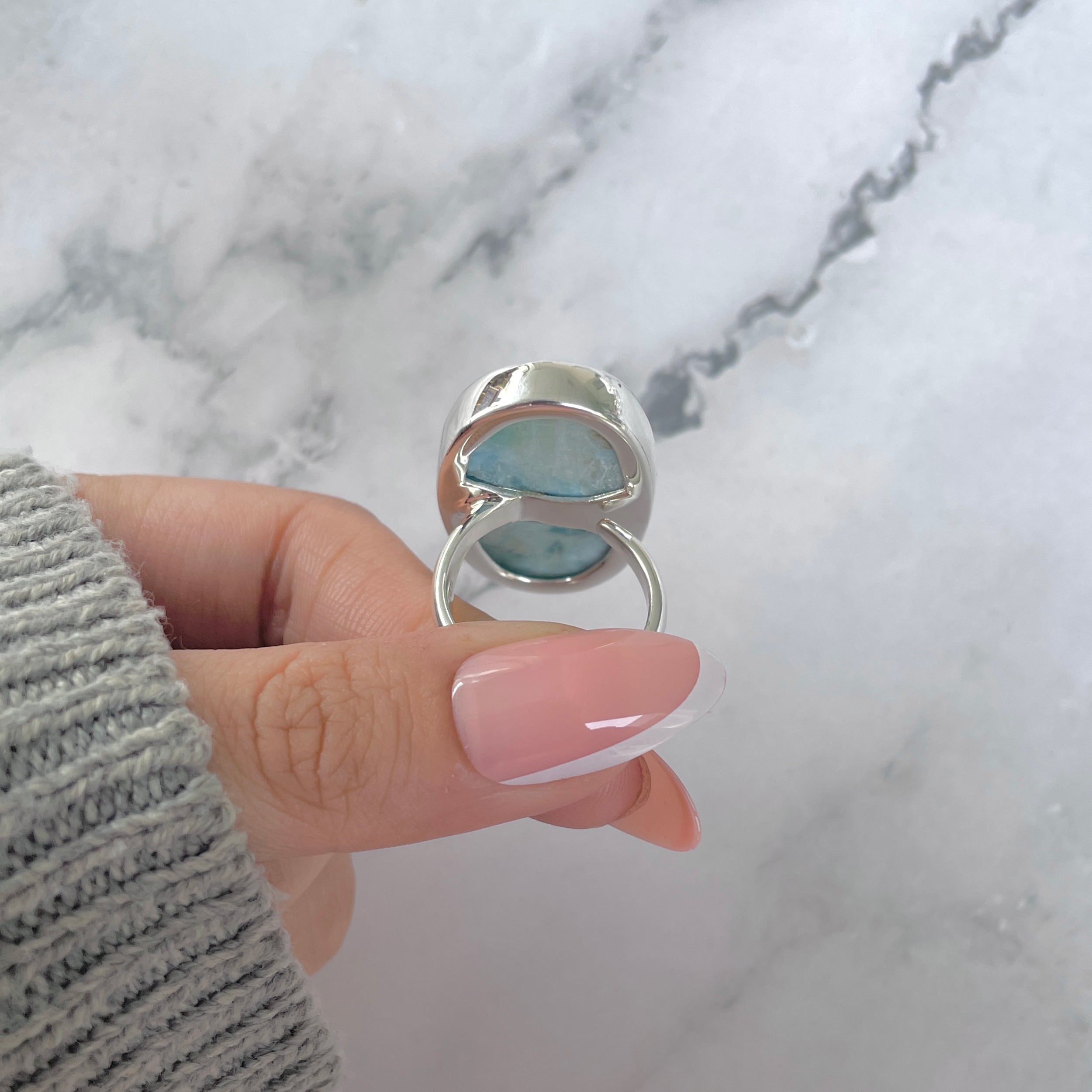 Larimar Adjustable Ring-(LAR-R-1707.)