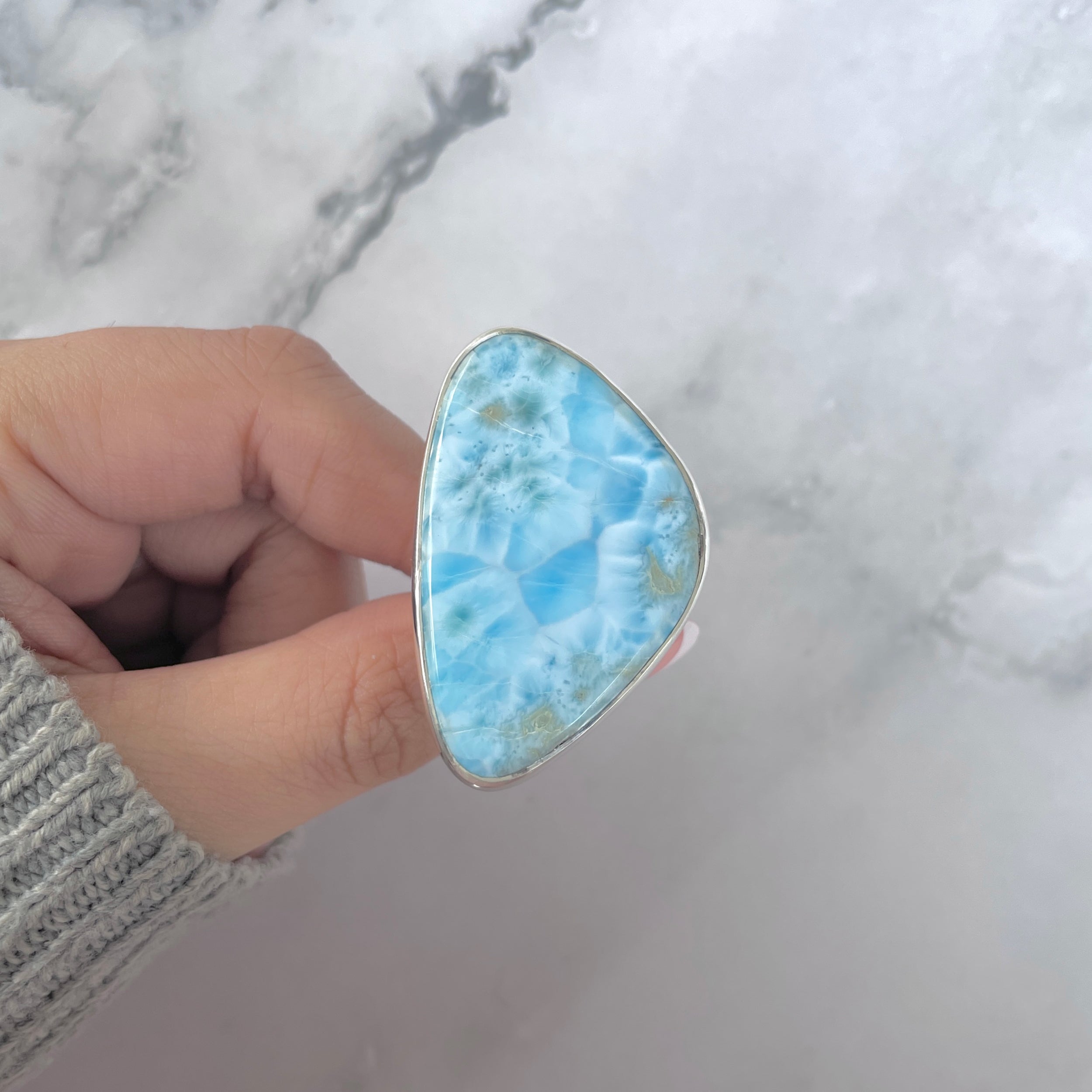 Larimar Adjustable Ring-(LAR-R-1708.)