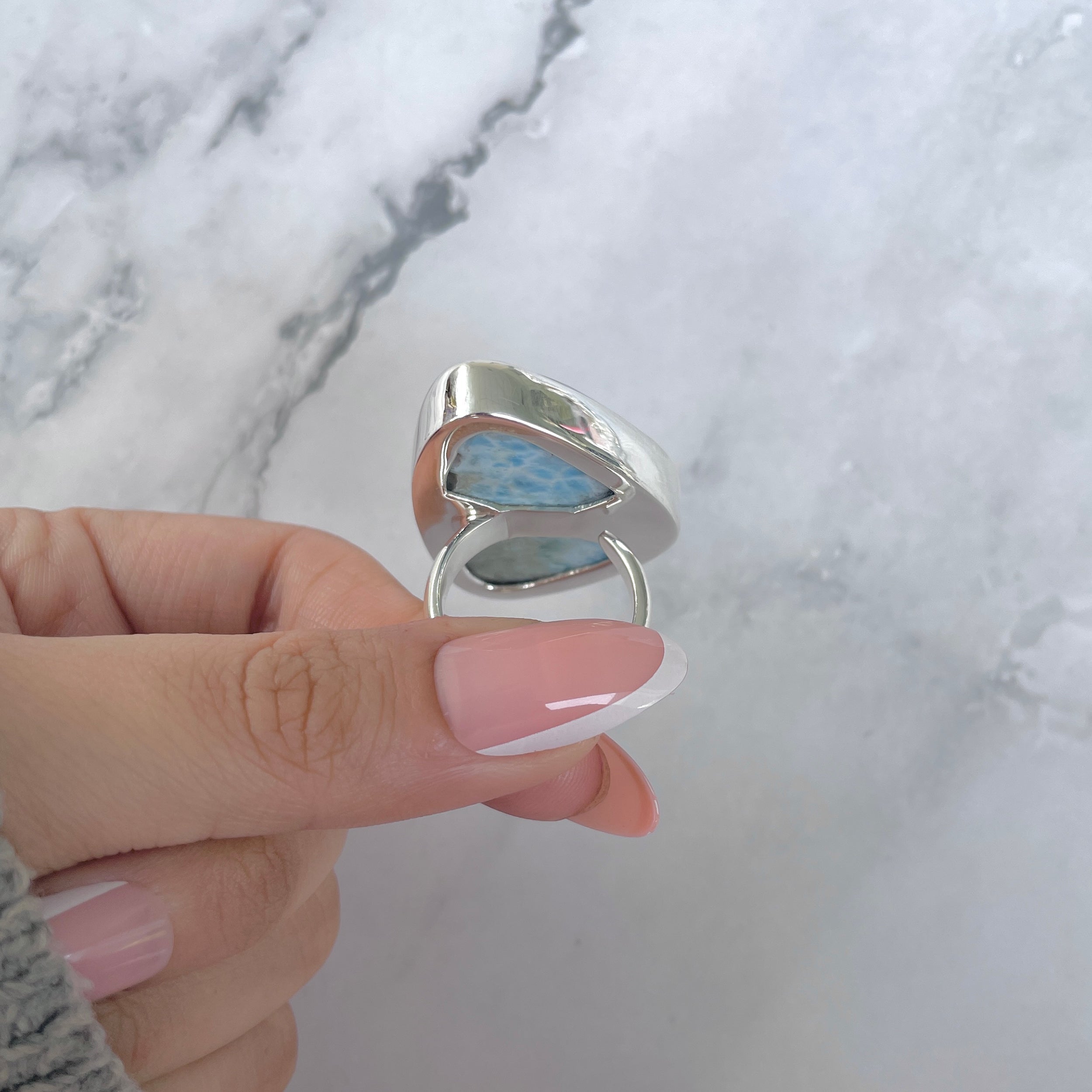 Larimar Adjustable Ring-(LAR-R-1708.)