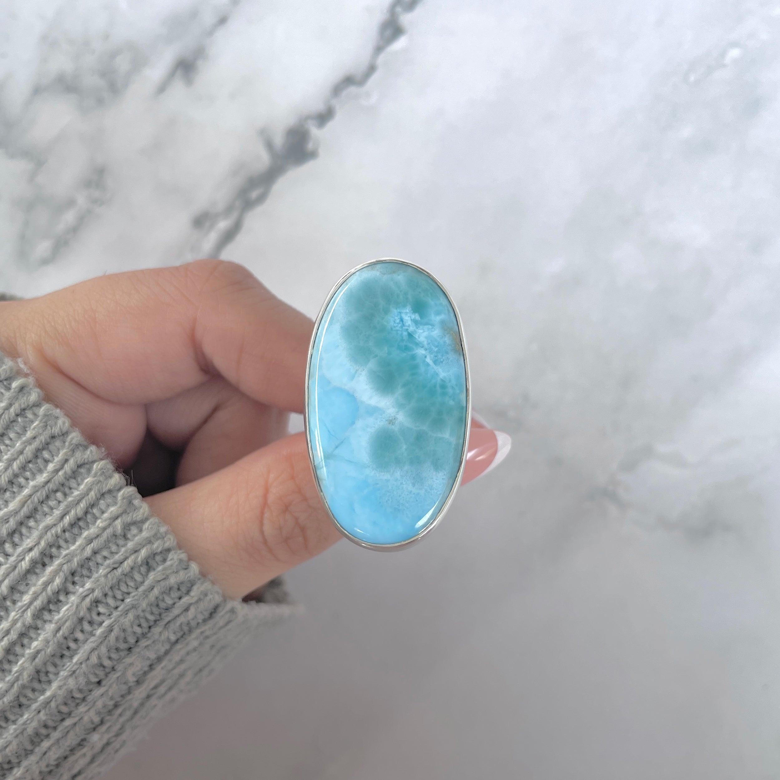 Larimar Adjustable Ring-(LAR-R-1709.)