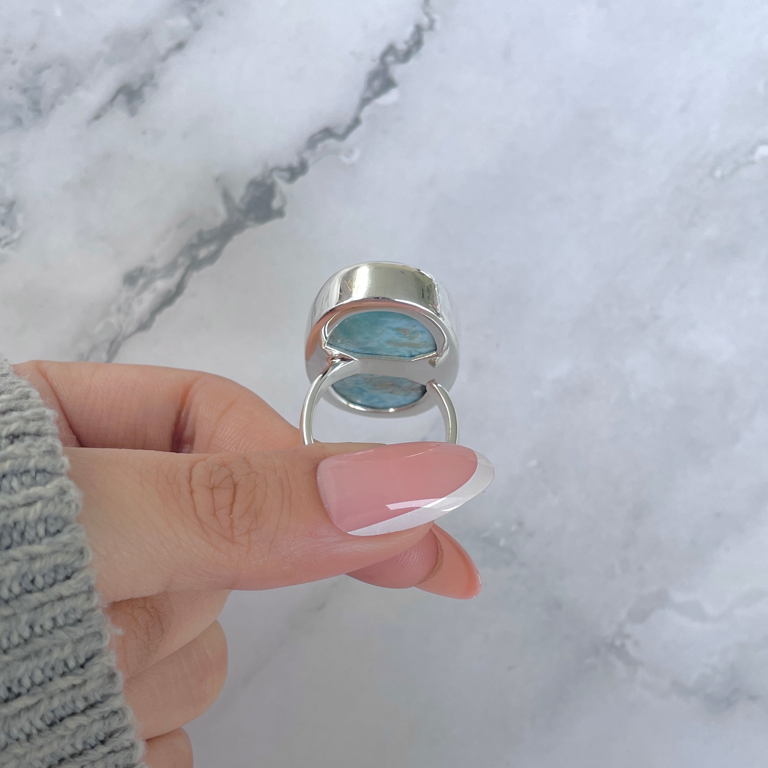 Larimar Adjustable Ring-(LAR-R-1709.)