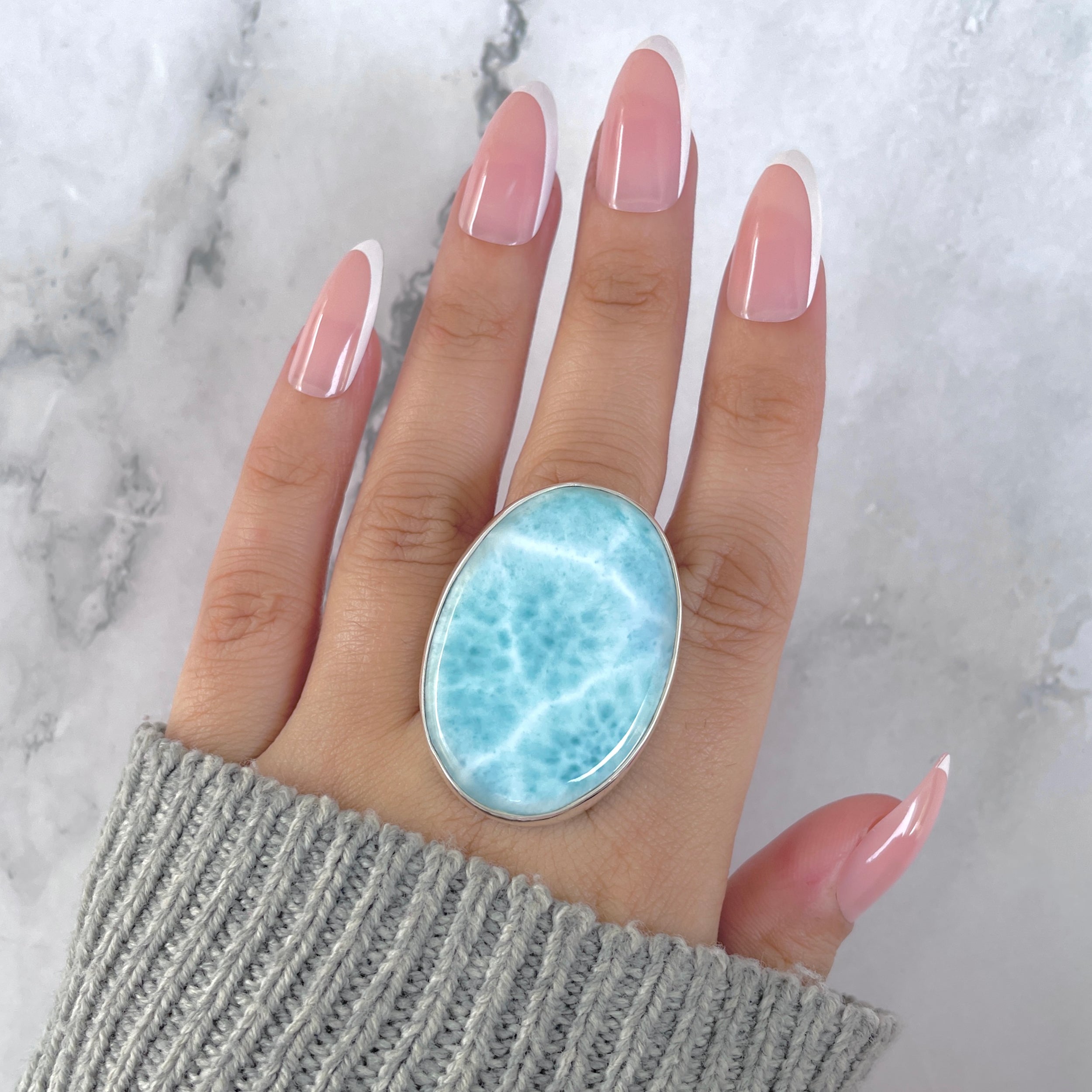 Larimar Adjustable Ring-(LAR-R-1710.)
