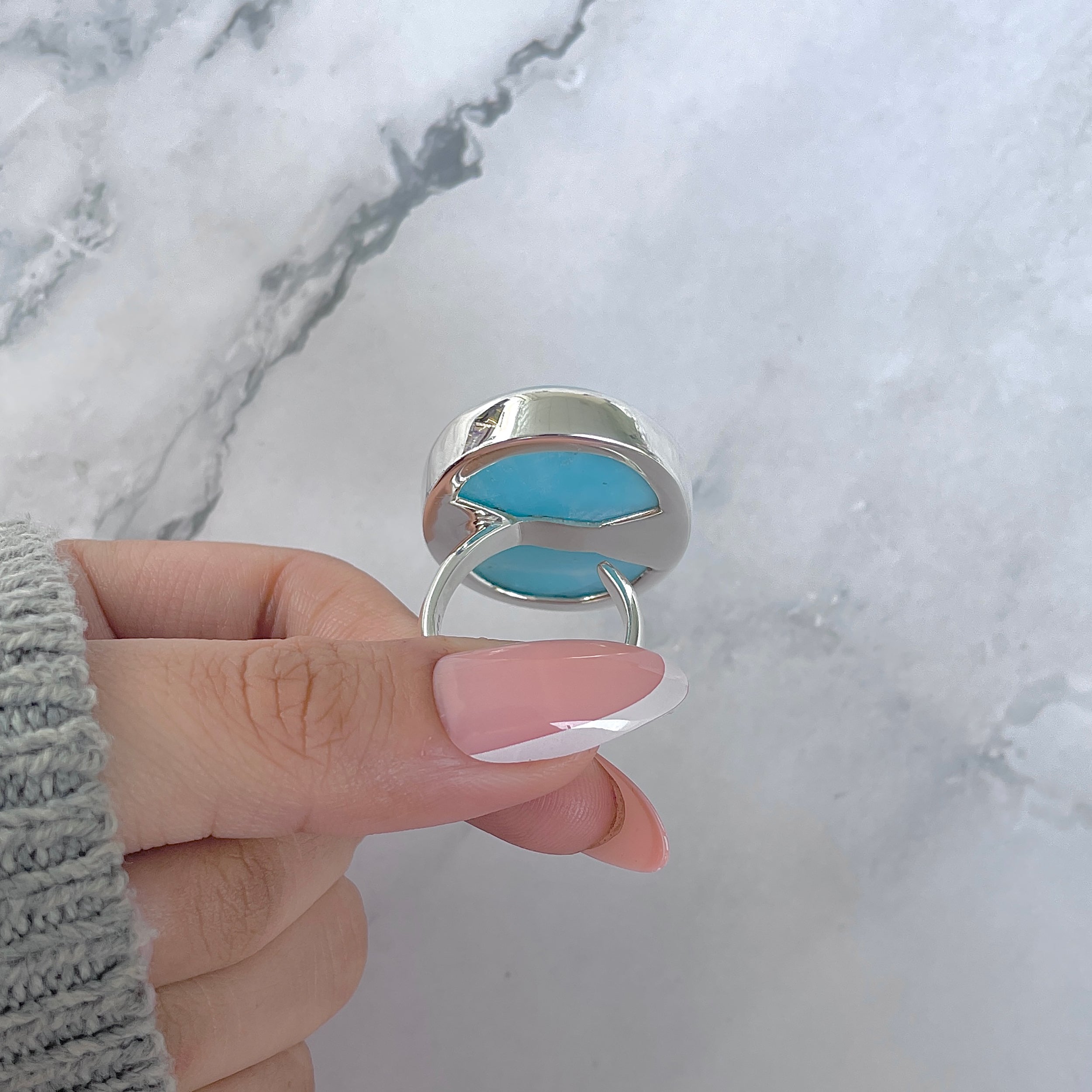 Larimar Adjustable Ring-(LAR-R-1710.)