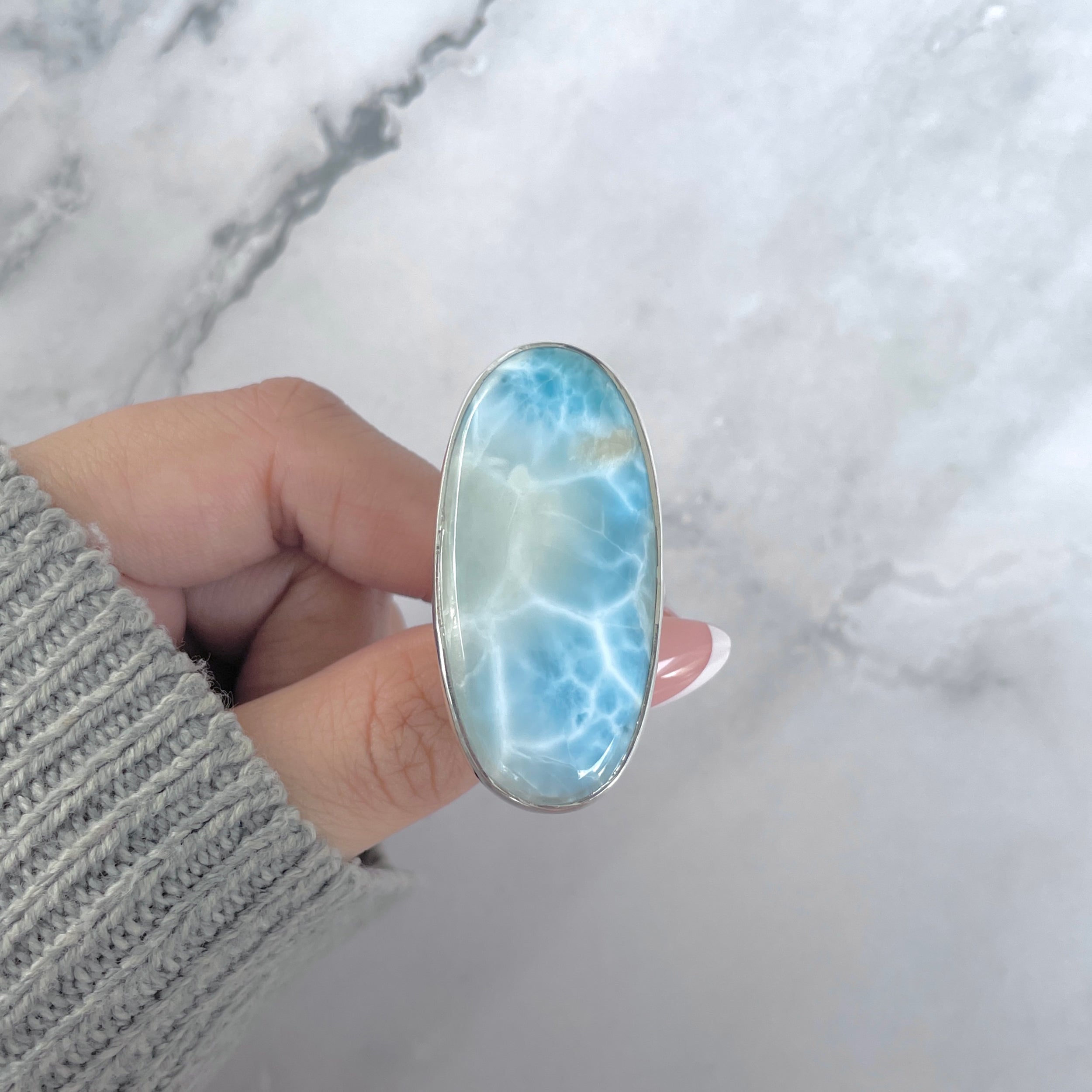 Larimar Adjustable Ring-(LAR-R-1712.)