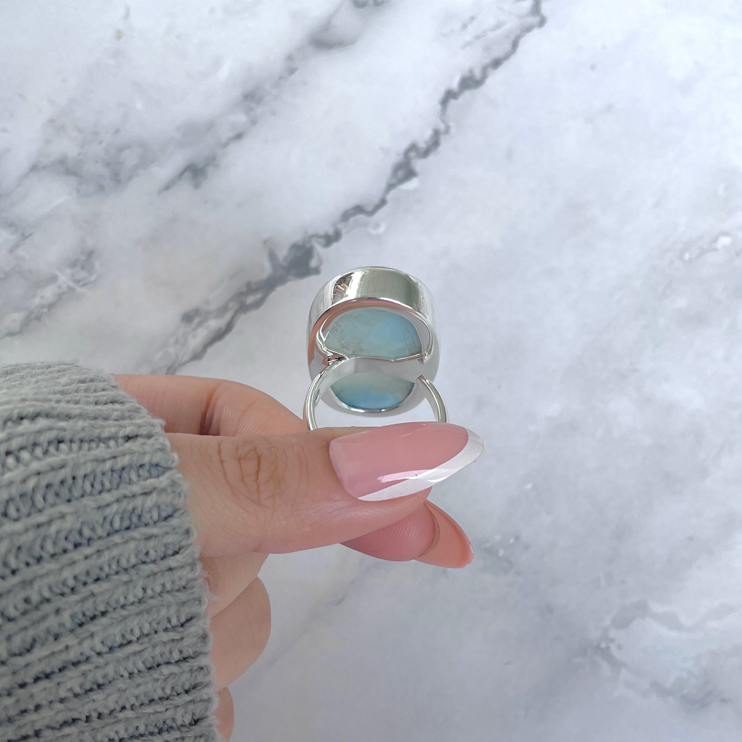 Larimar Adjustable Ring-(LAR-R-1712.)
