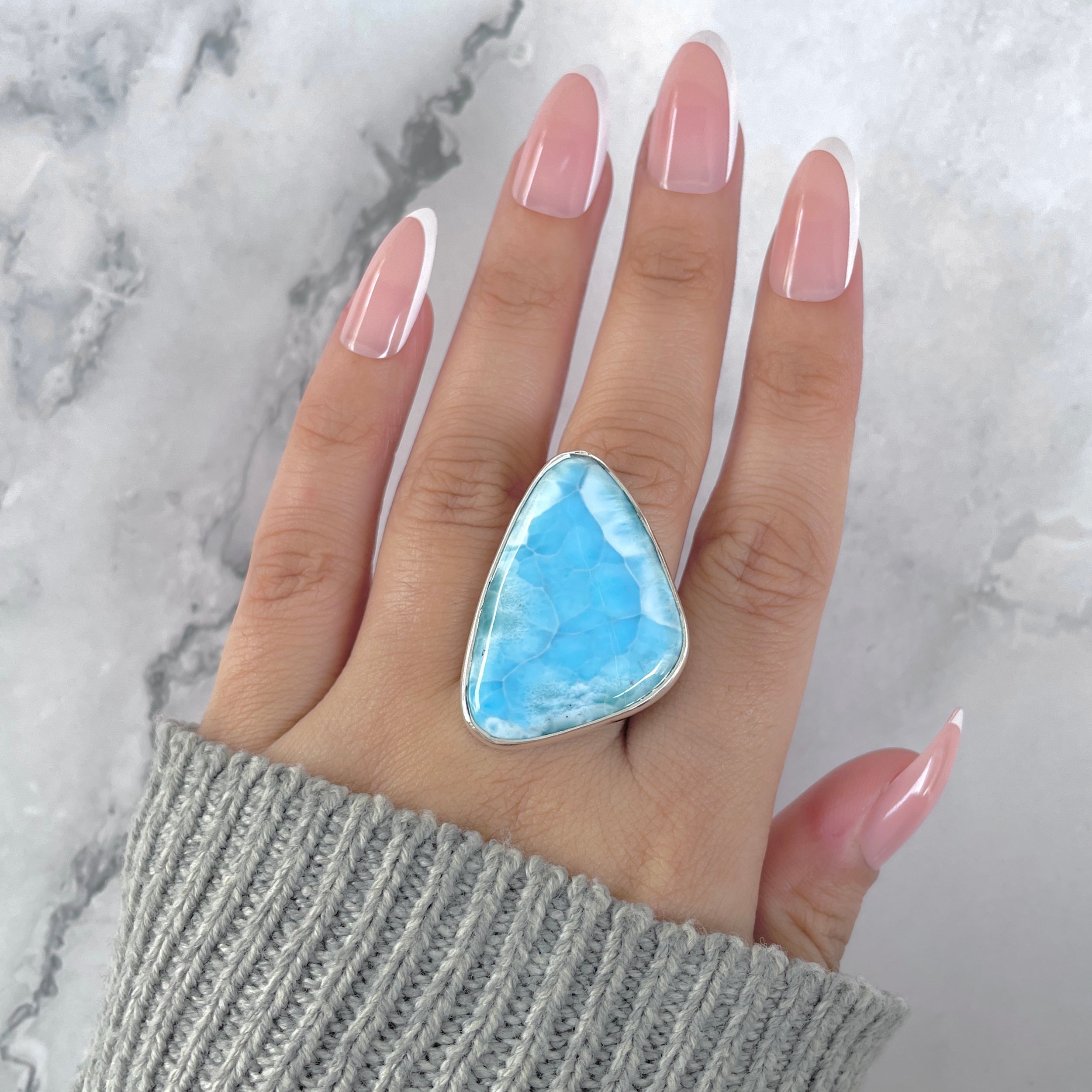 Larimar Adjustable Ring-(LAR-R-1713.)