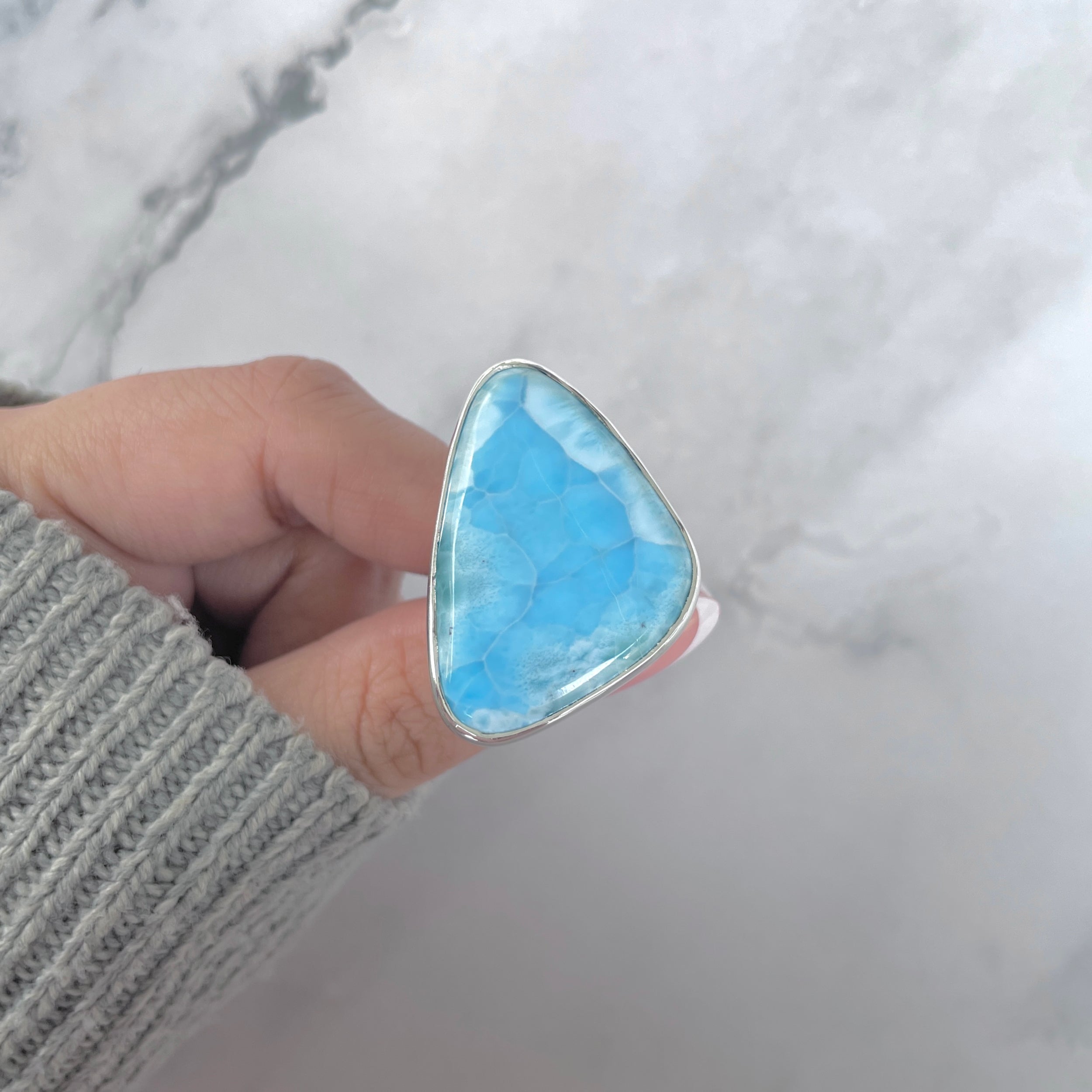 Larimar Adjustable Ring-(LAR-R-1713.)