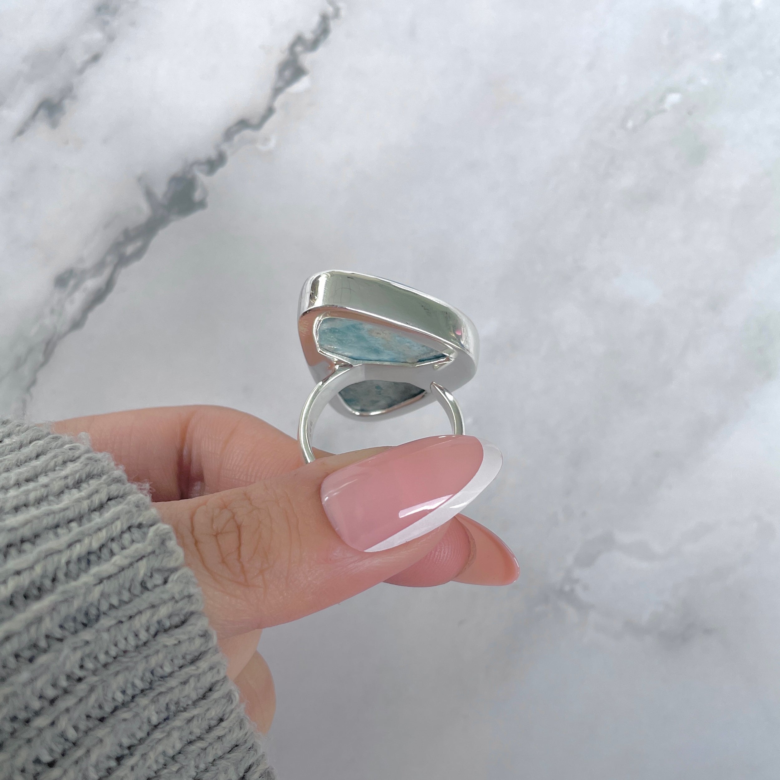 Larimar Adjustable Ring-(LAR-R-1713.)