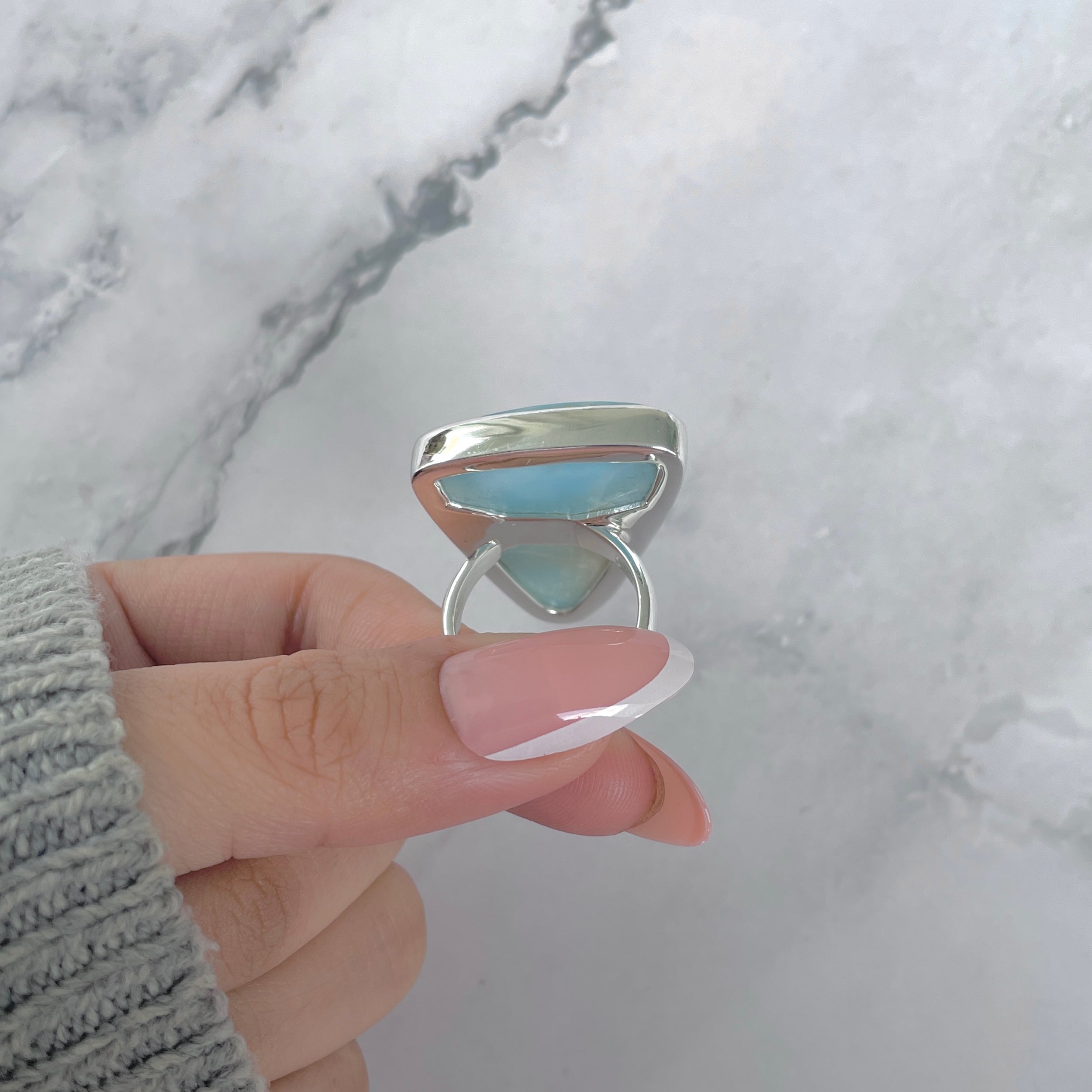 Larimar Adjustable Ring-(LAR-R-1714.)