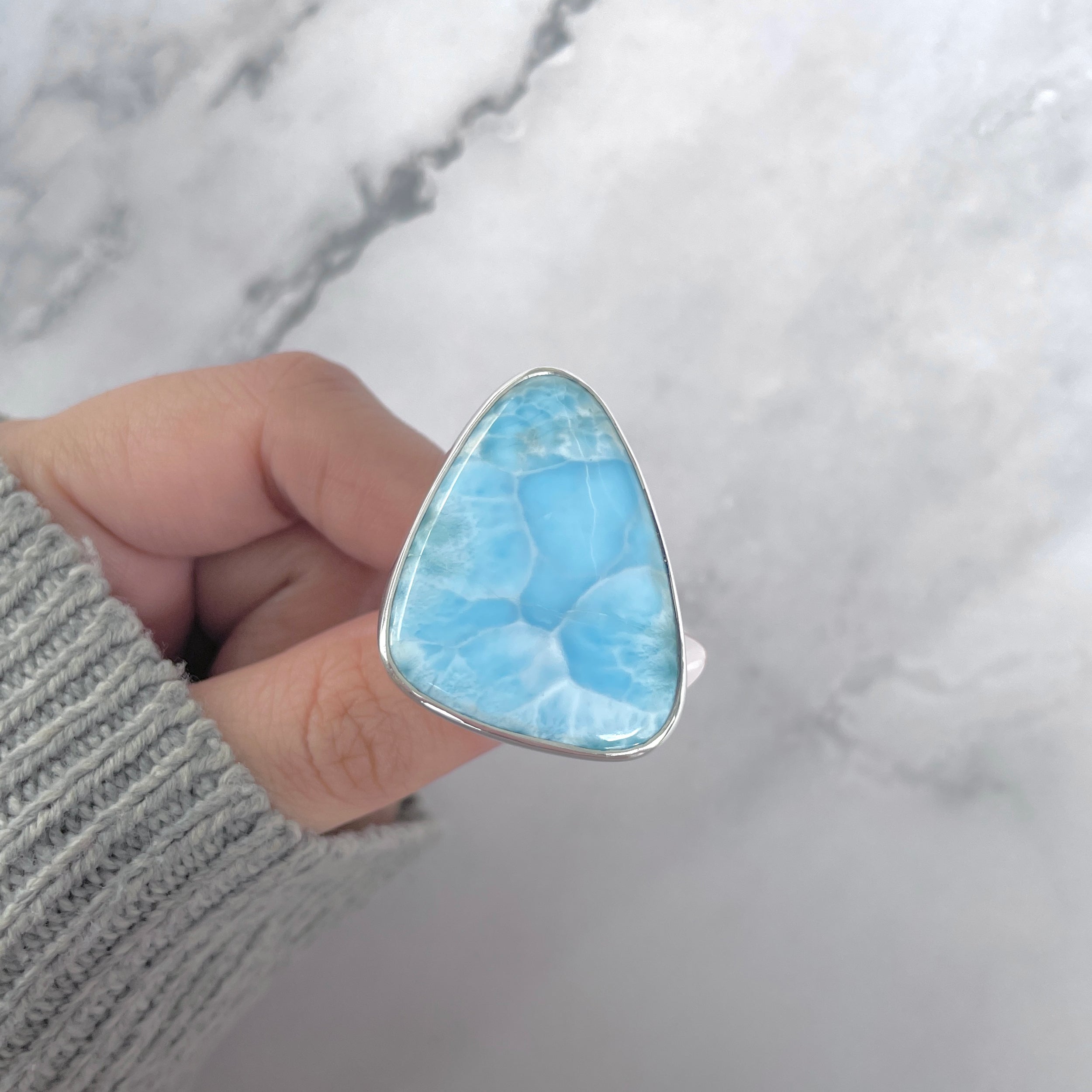 Larimar Adjustable Ring-(LAR-R-1715.)