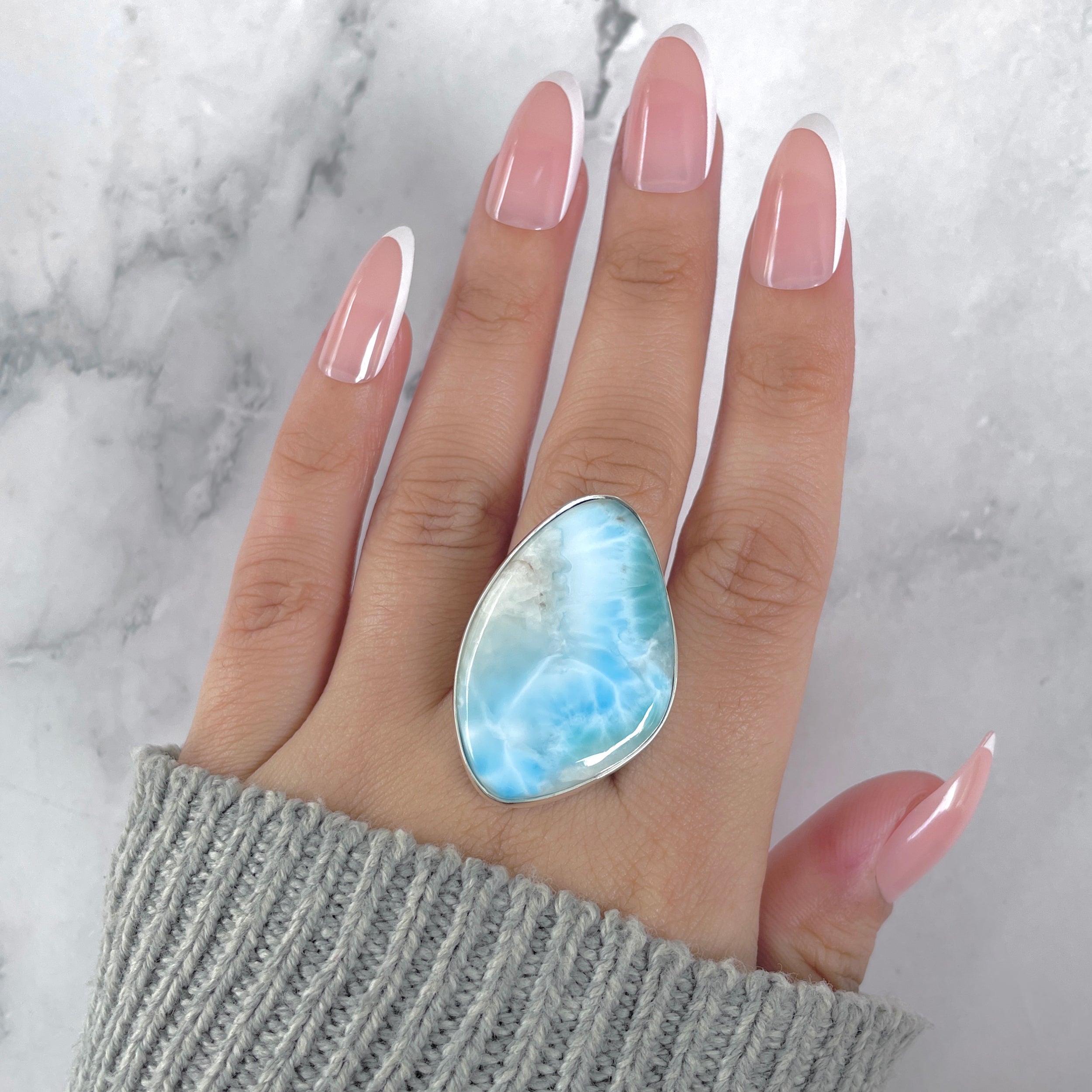 Larimar Adjustable Ring-(LAR-R-1716.)
