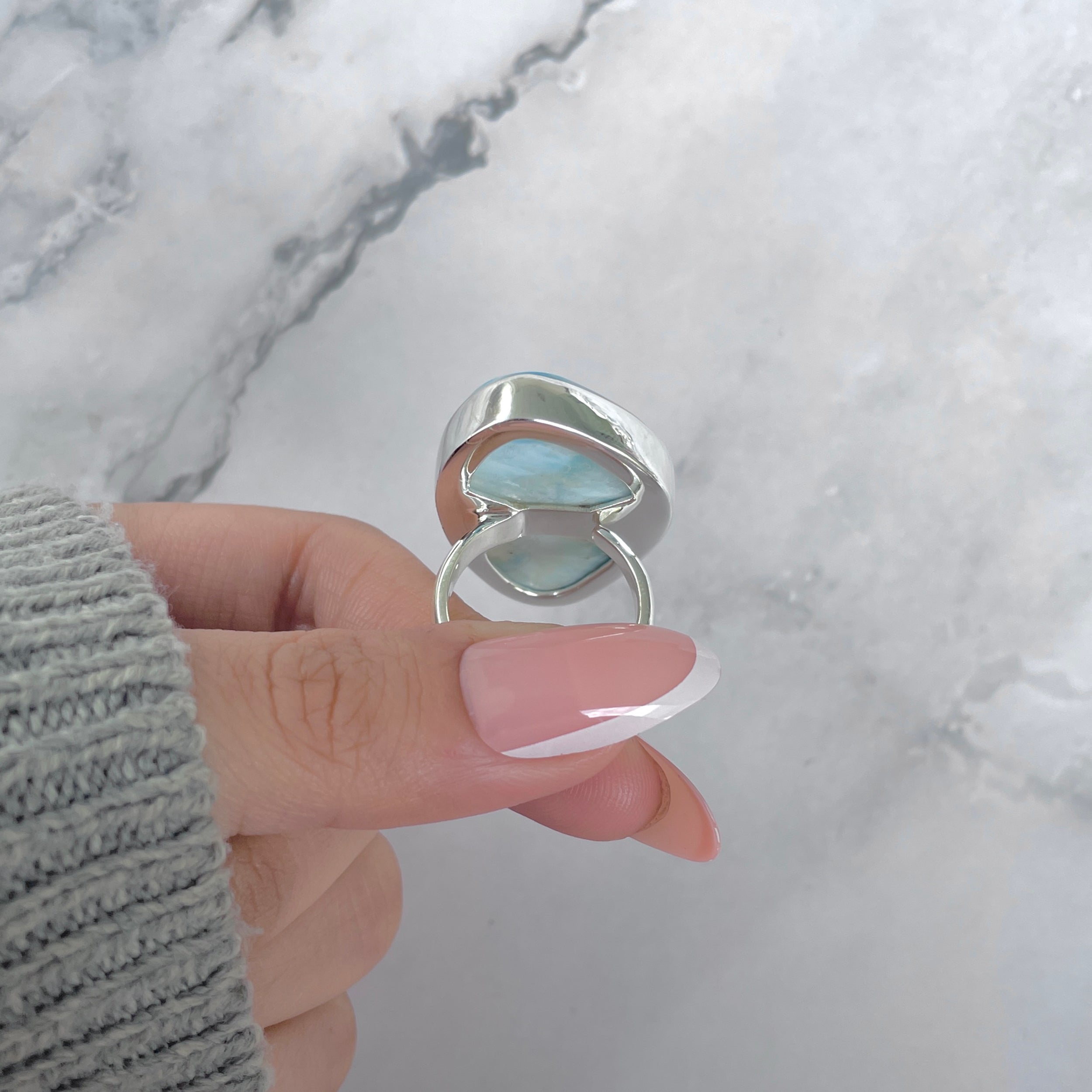 Larimar Adjustable Ring-(LAR-R-1716.)