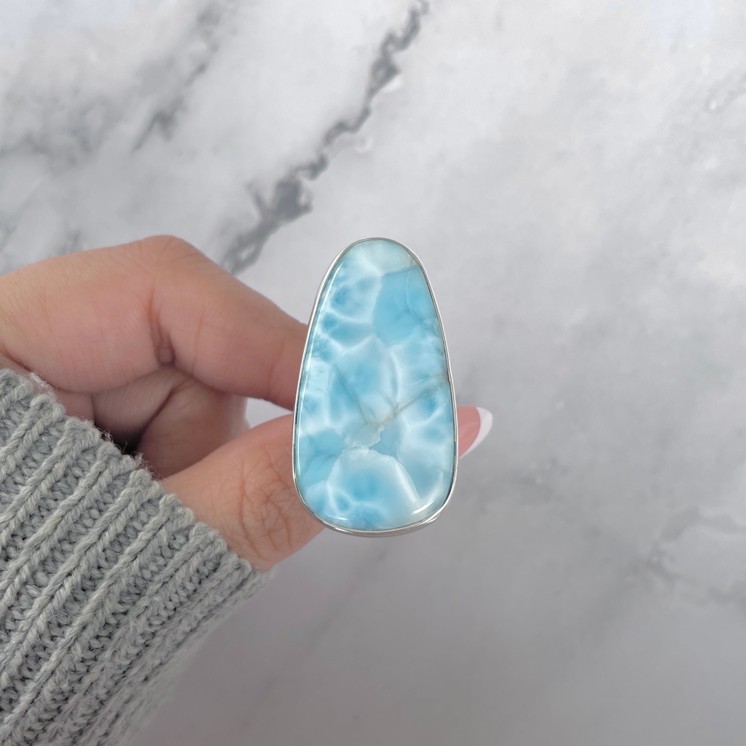 Larimar Adjustable Ring-(LAR-R-1717.)