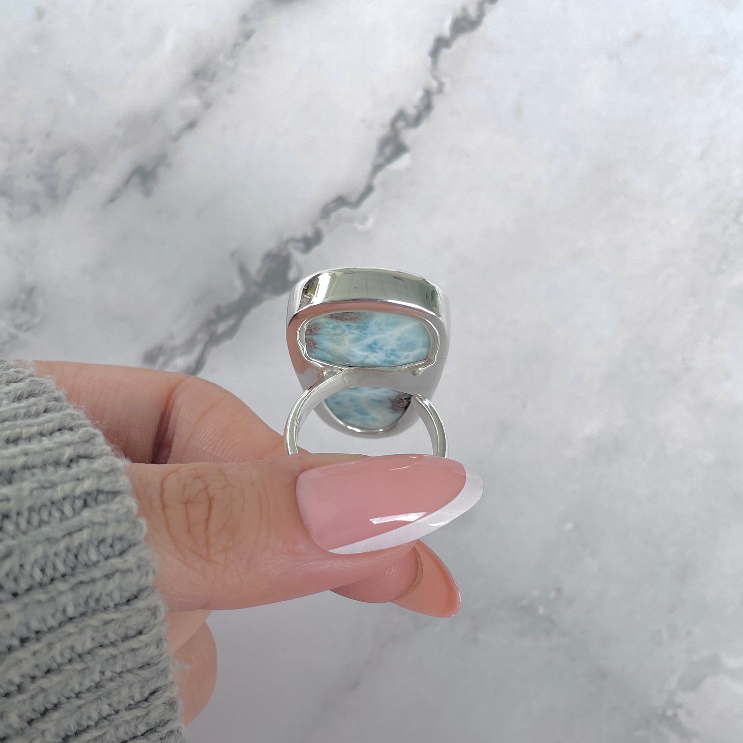 Larimar Adjustable Ring-(LAR-R-1717.)