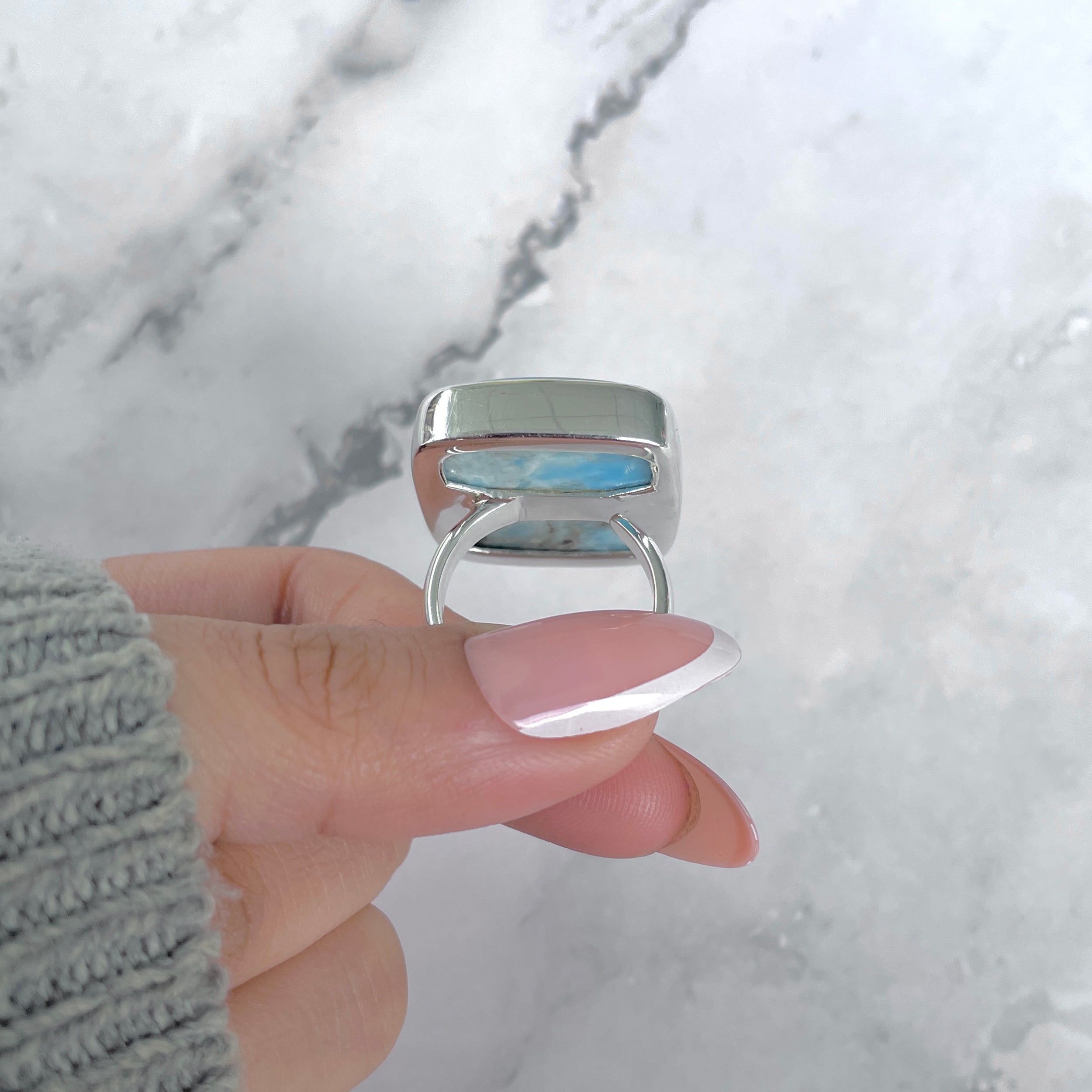 Larimar Adjustable Ring-(LAR-R-1718.)