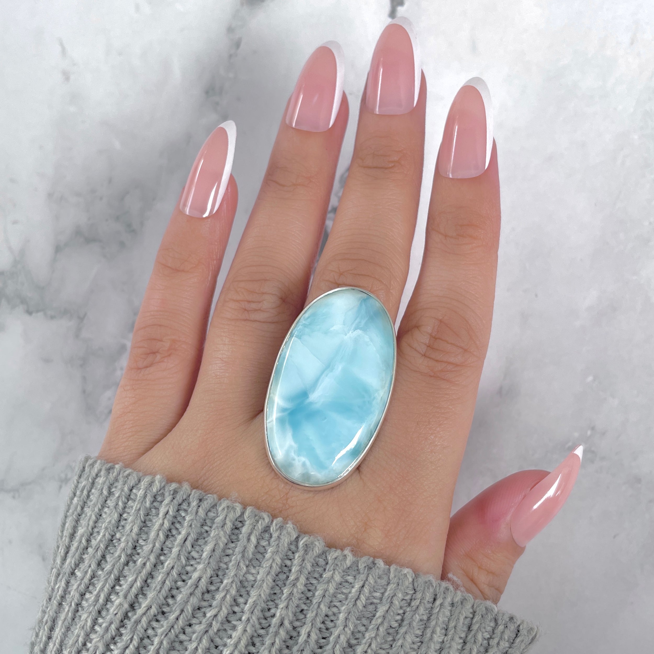 Larimar Adjustable Ring-(LAR-R-1719.)