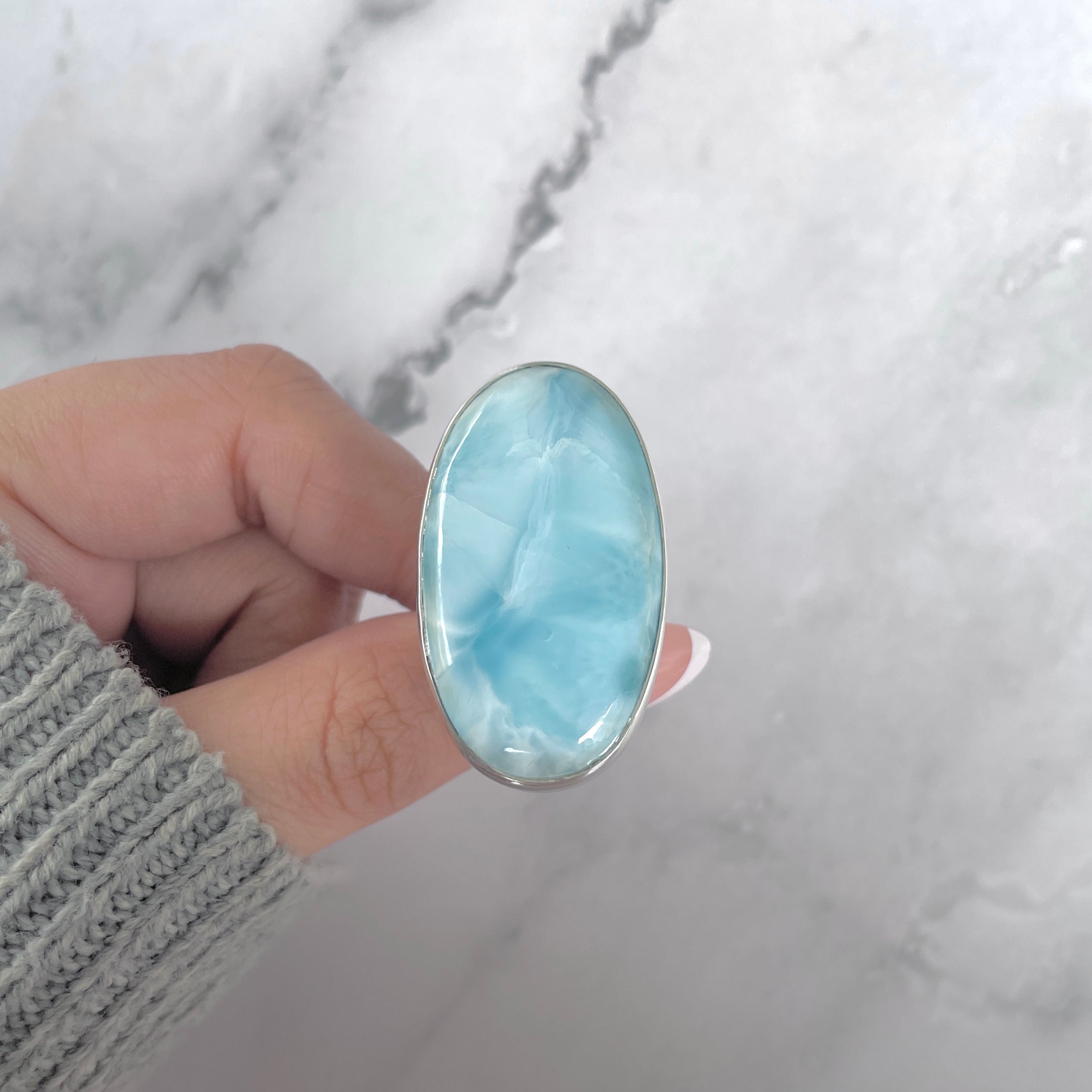 Larimar Adjustable Ring-(LAR-R-1719.)