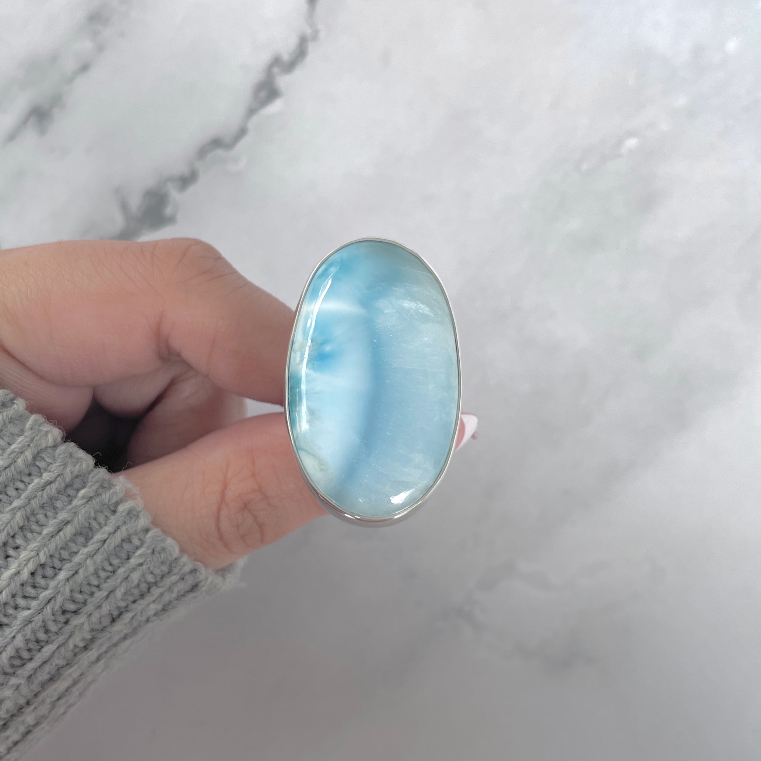 Larimar Adjustable Ring-(LAR-R-1720.)