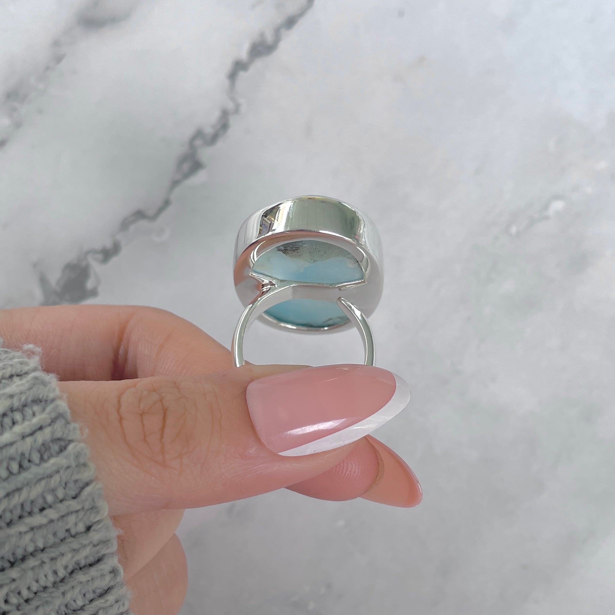 Larimar Adjustable Ring-(LAR-R-1720.)