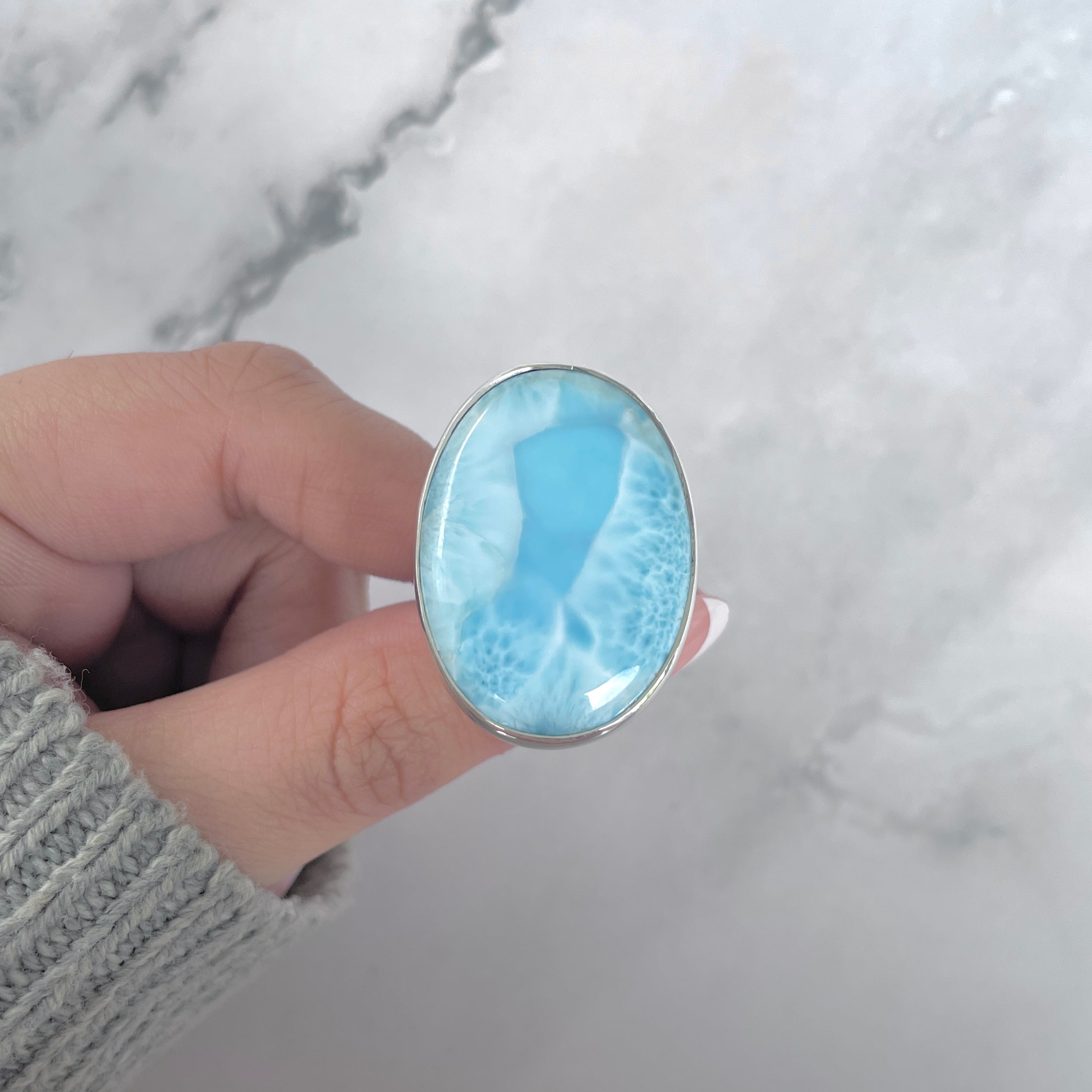 Larimar Adjustable Ring-(LAR-R-1721.)