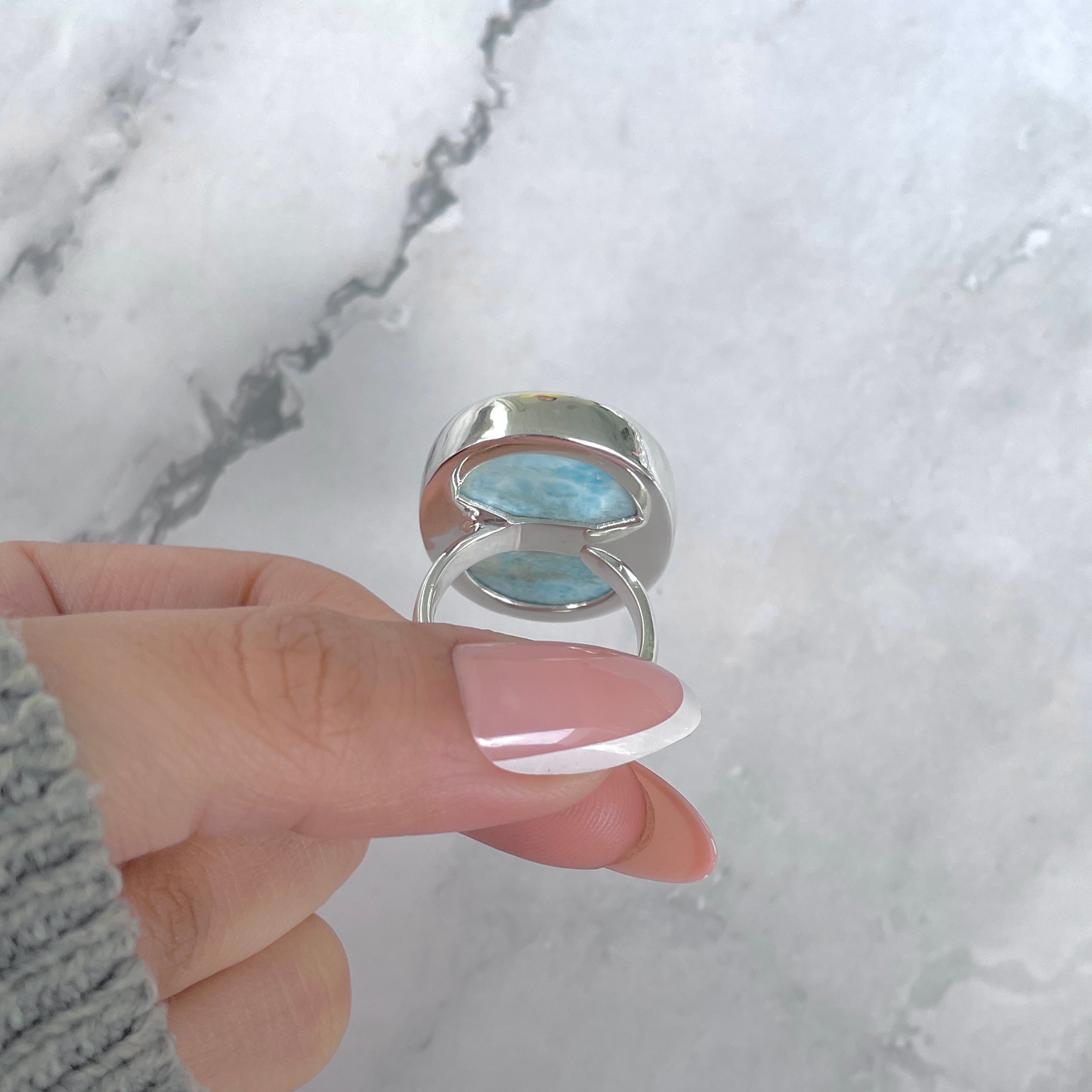 Larimar Adjustable Ring-(LAR-R-1721.)