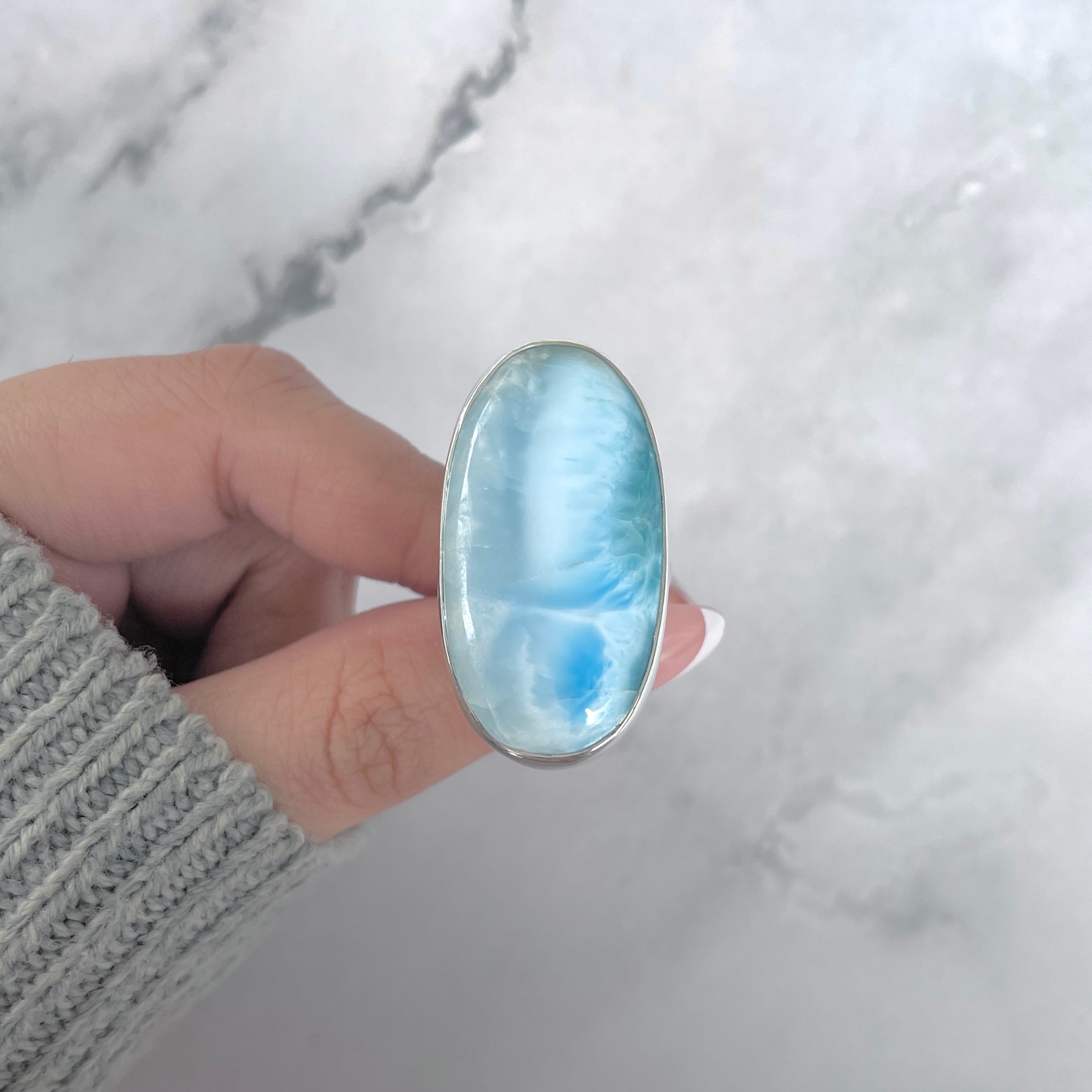 Larimar Adjustable Ring-(LAR-R-1722.)