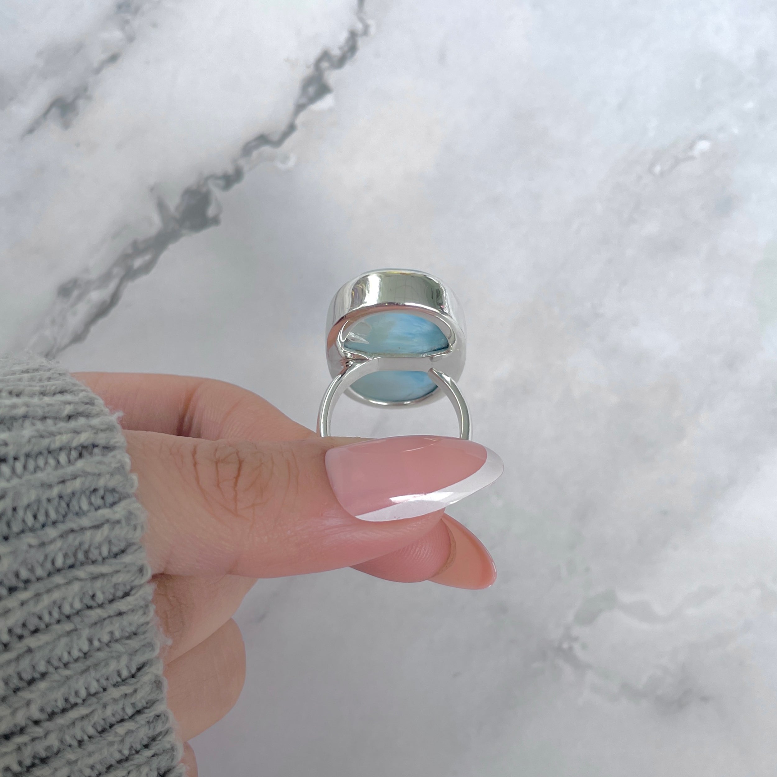Larimar Adjustable Ring-(LAR-R-1722.)