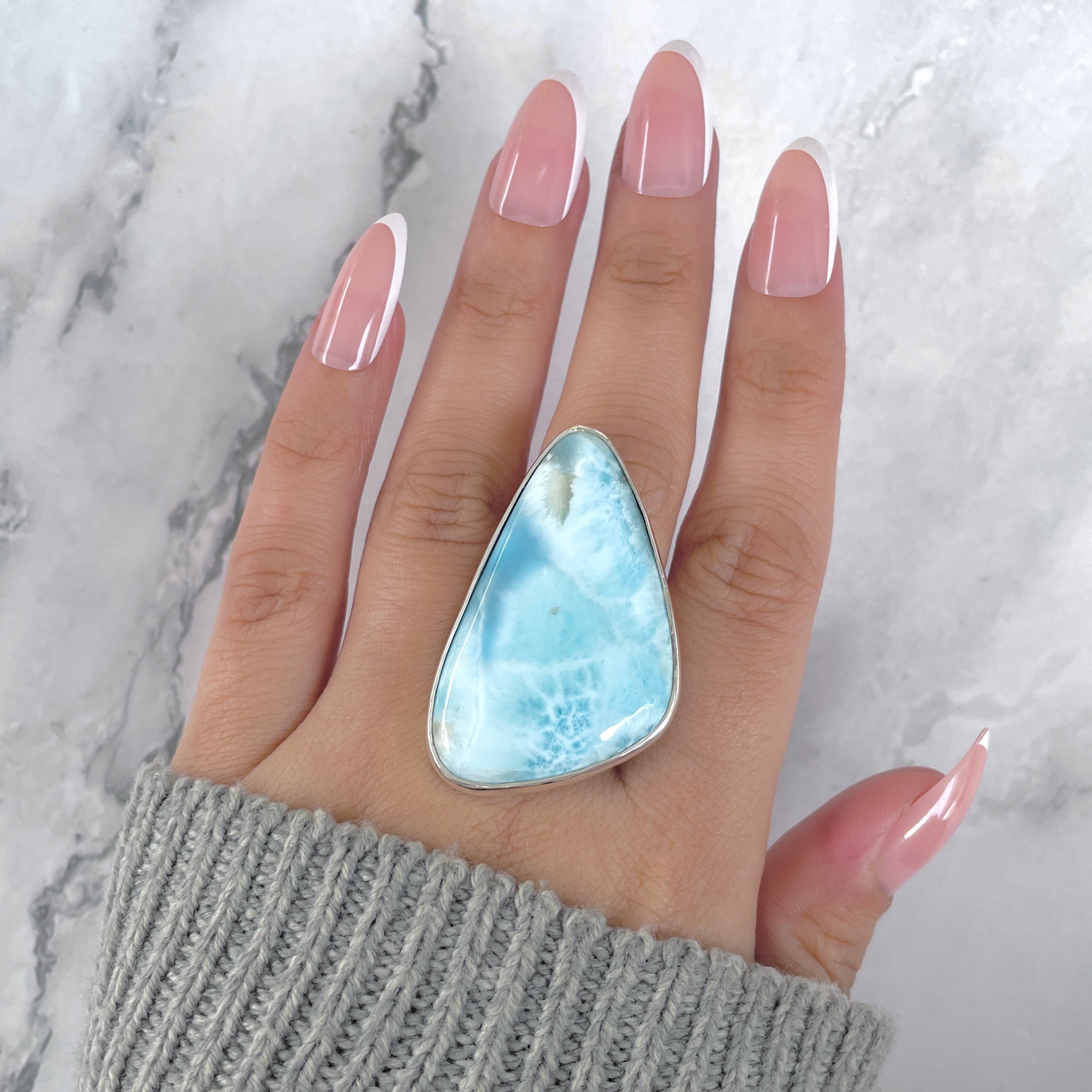 Larimar Adjustable Ring-(LAR-R-1723.)