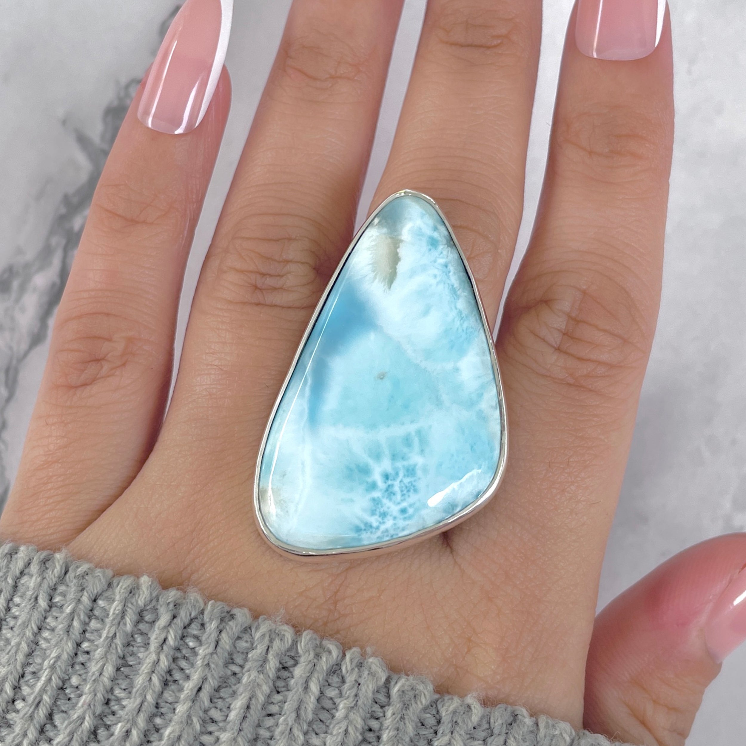 Larimar Adjustable Ring-(LAR-R-1723.)