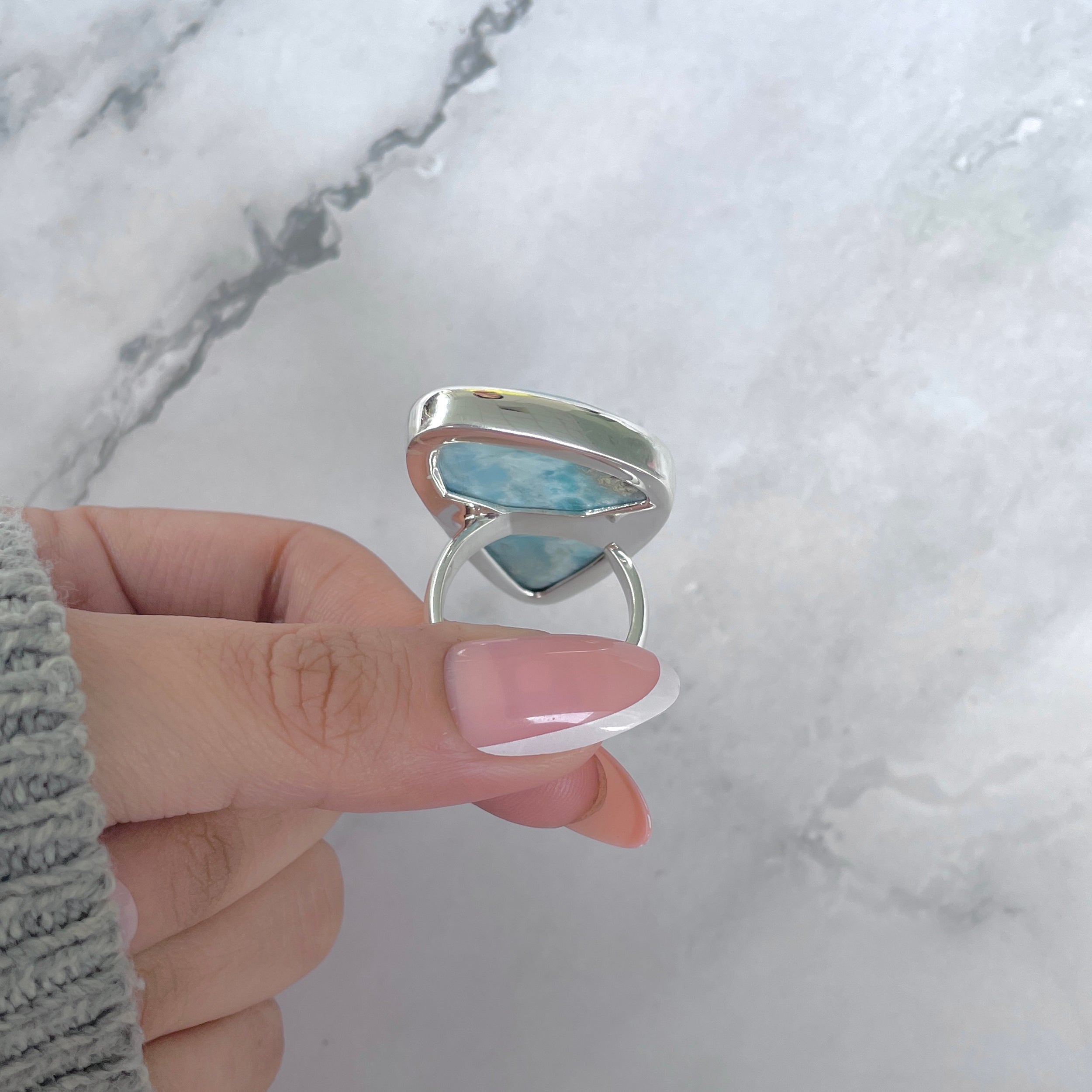 Larimar Adjustable Ring-(LAR-R-1723.)