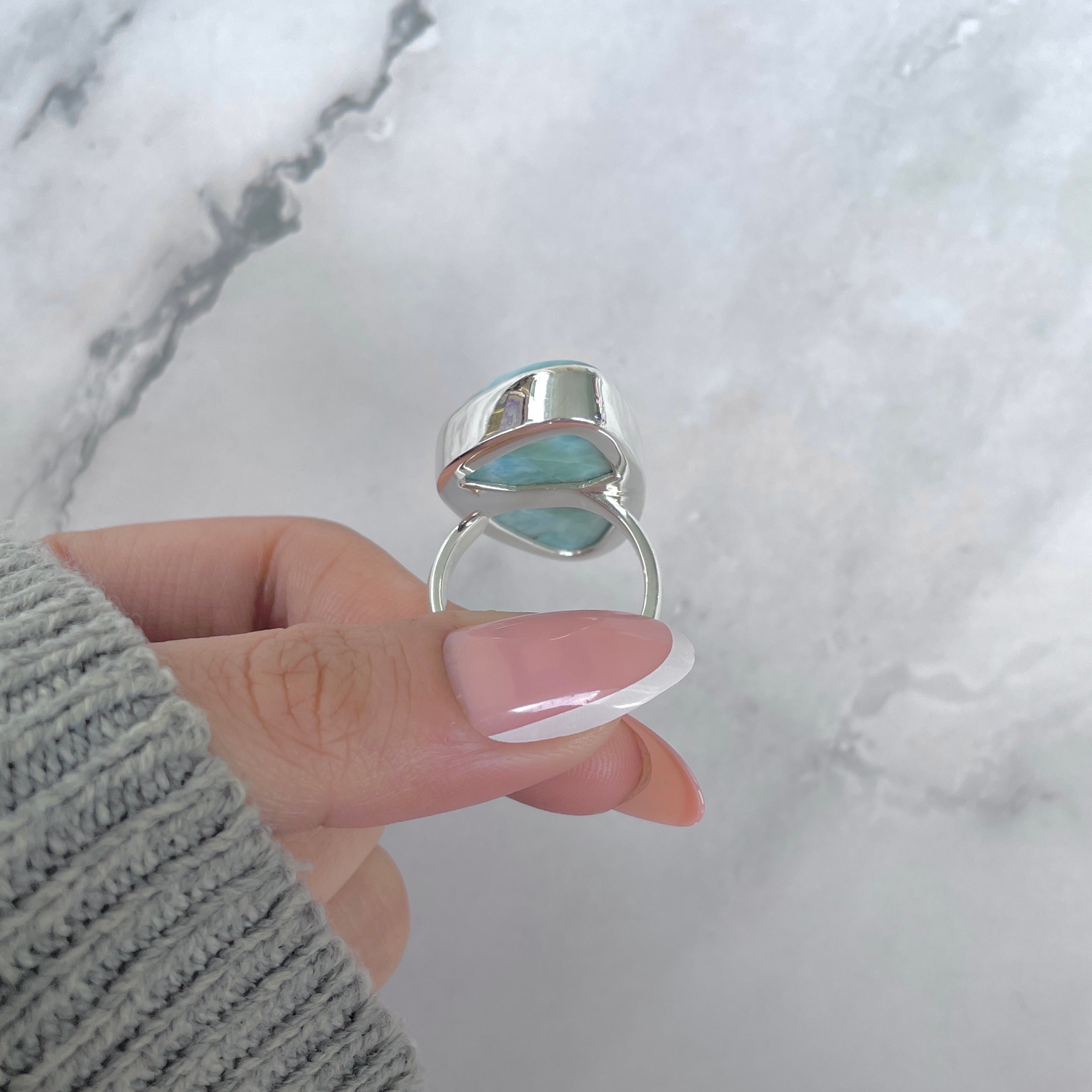 Larimar Adjustable Ring-(LAR-R-1724.)