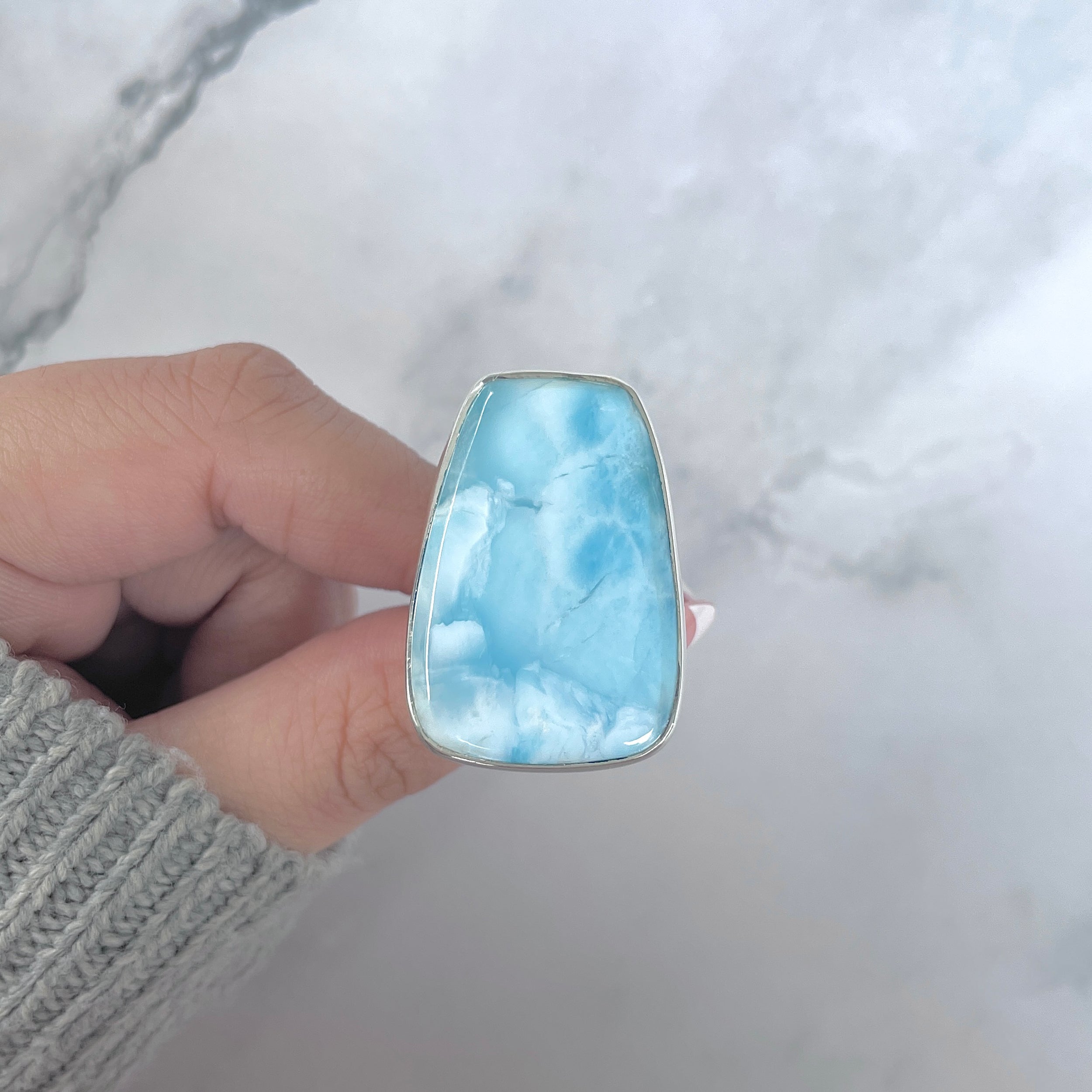 Larimar Adjustable Ring-(LAR-R-1725.)
