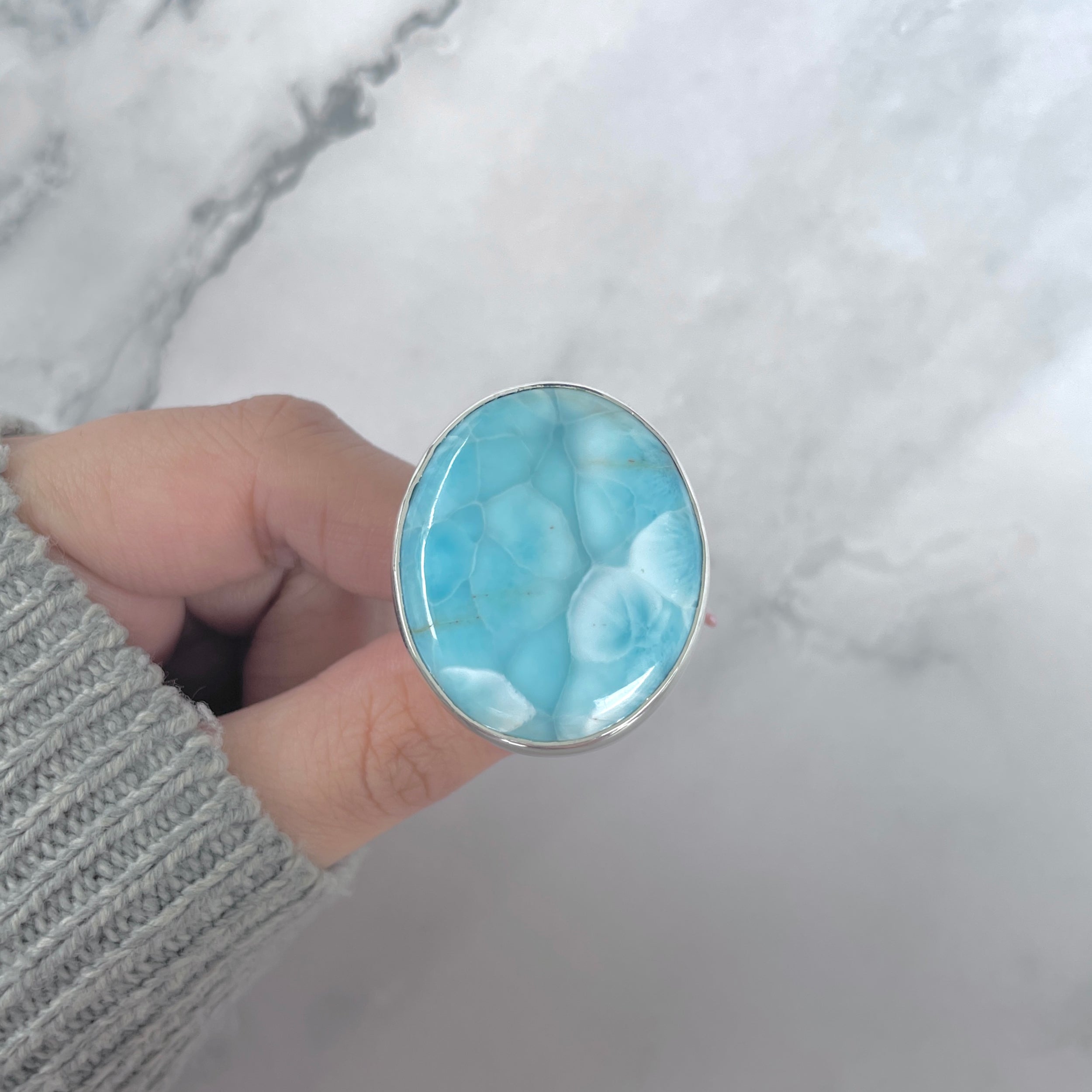 Larimar Adjustable Ring-(LAR-R-1726.)