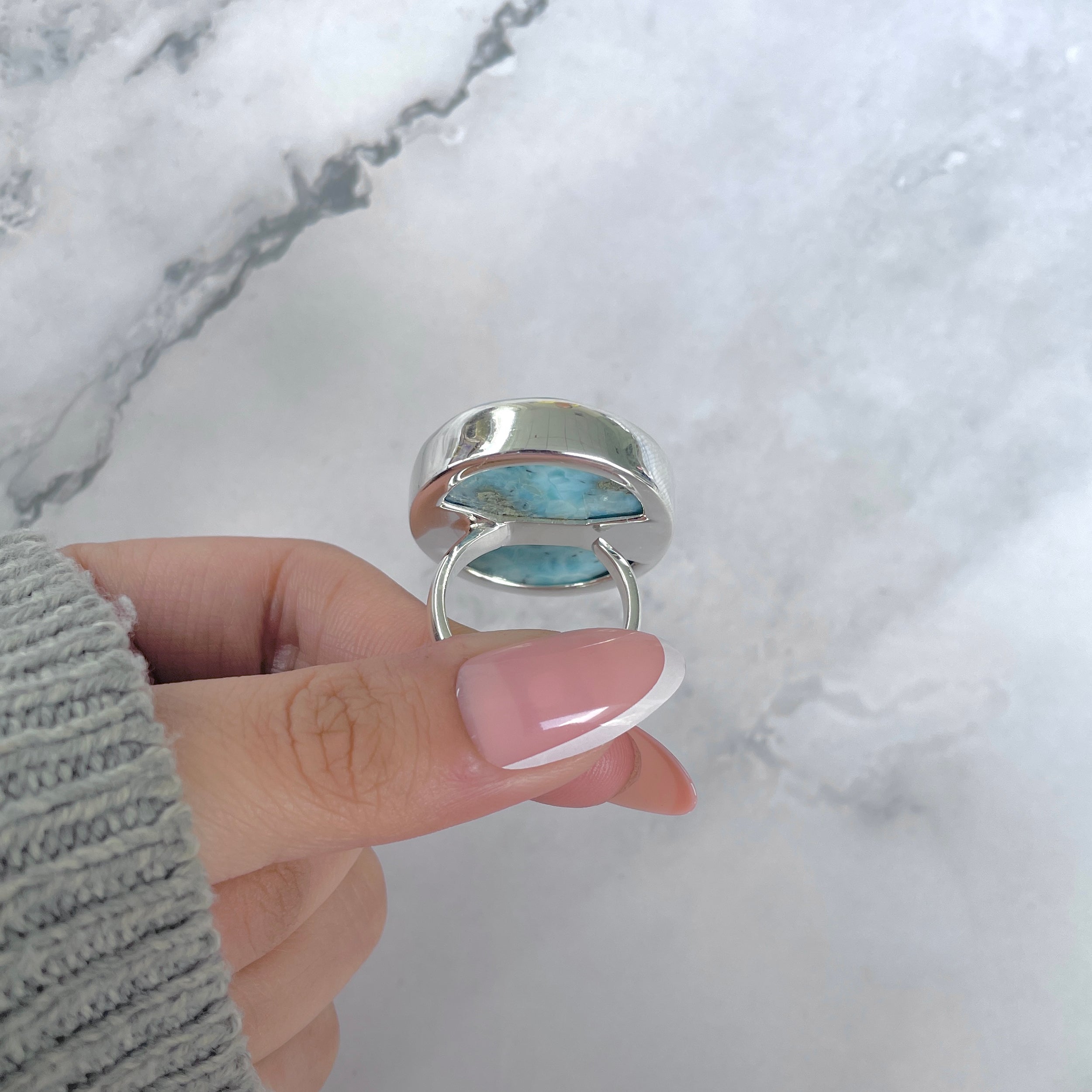 Larimar Adjustable Ring-(LAR-R-1726.)