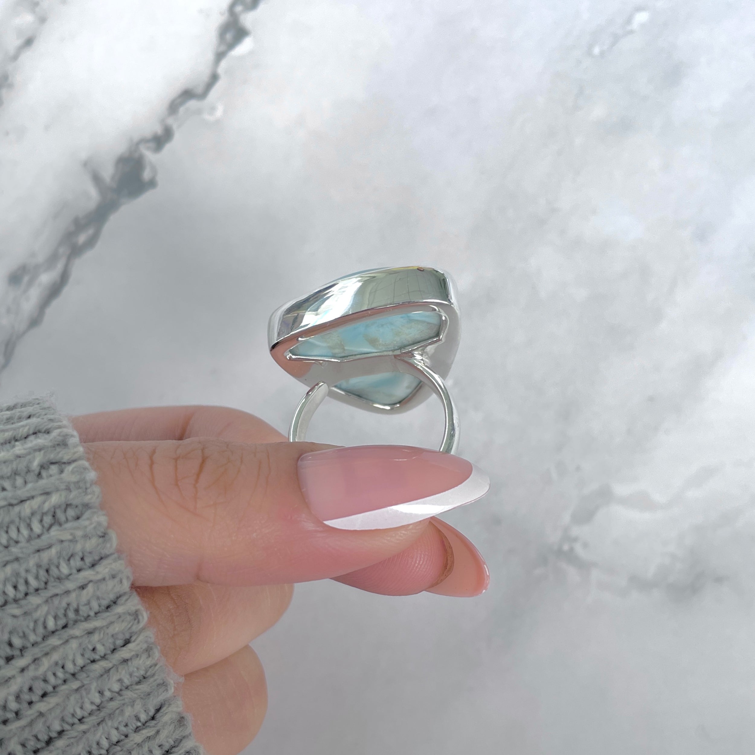 Larimar Adjustable Ring-(LAR-R-1727.)