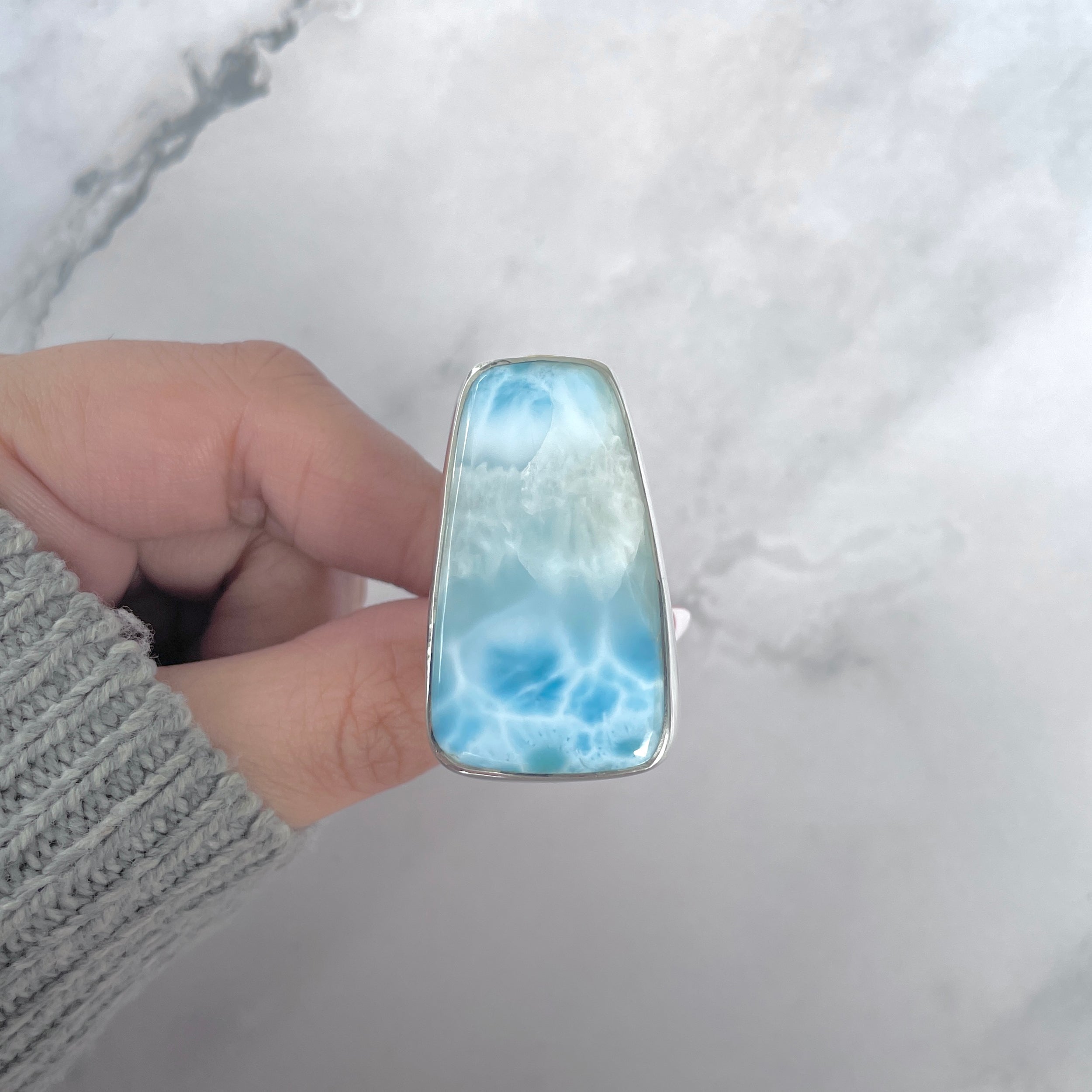 Larimar Adjustable Ring-(LAR-R-1728.)