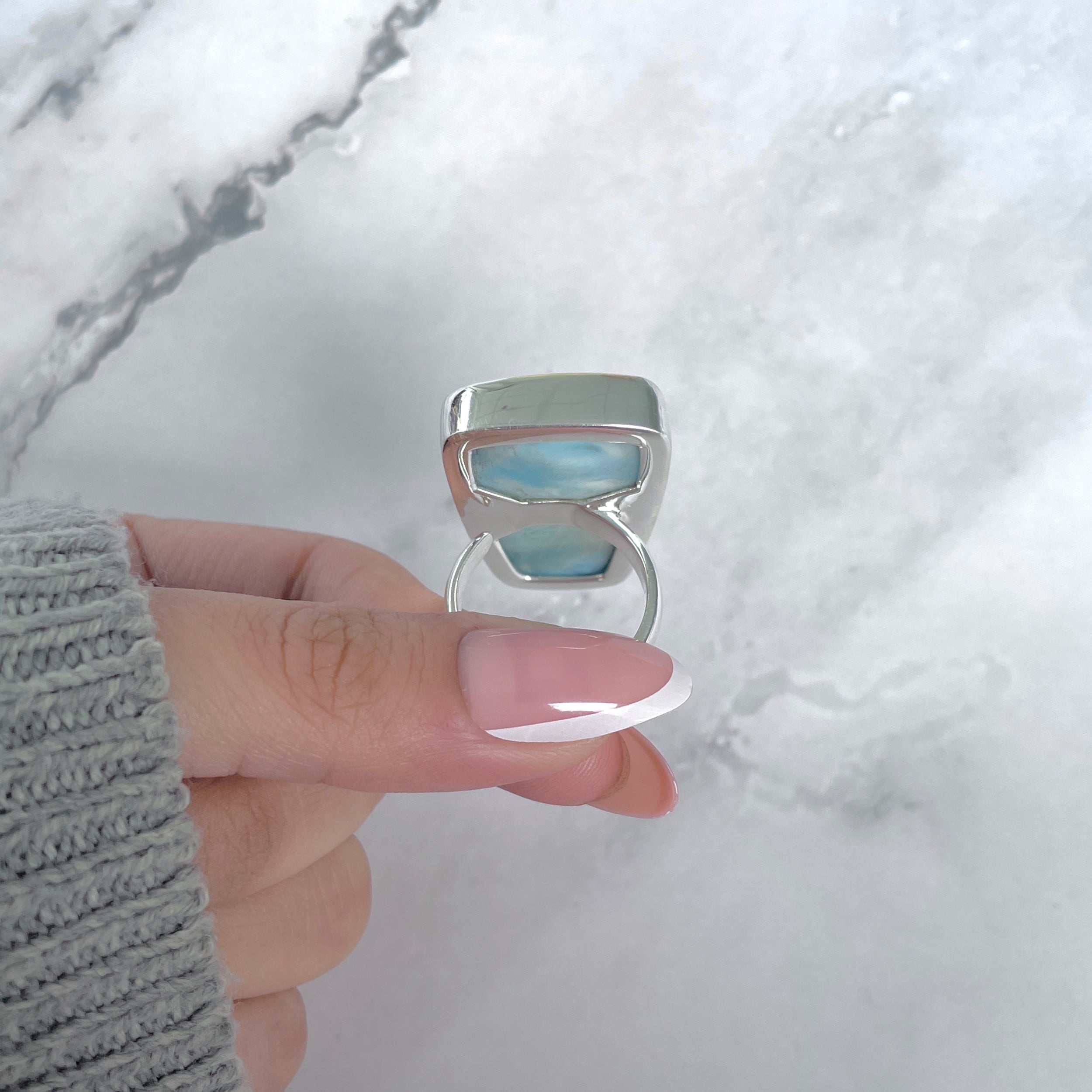 Larimar Adjustable Ring-(LAR-R-1728.)