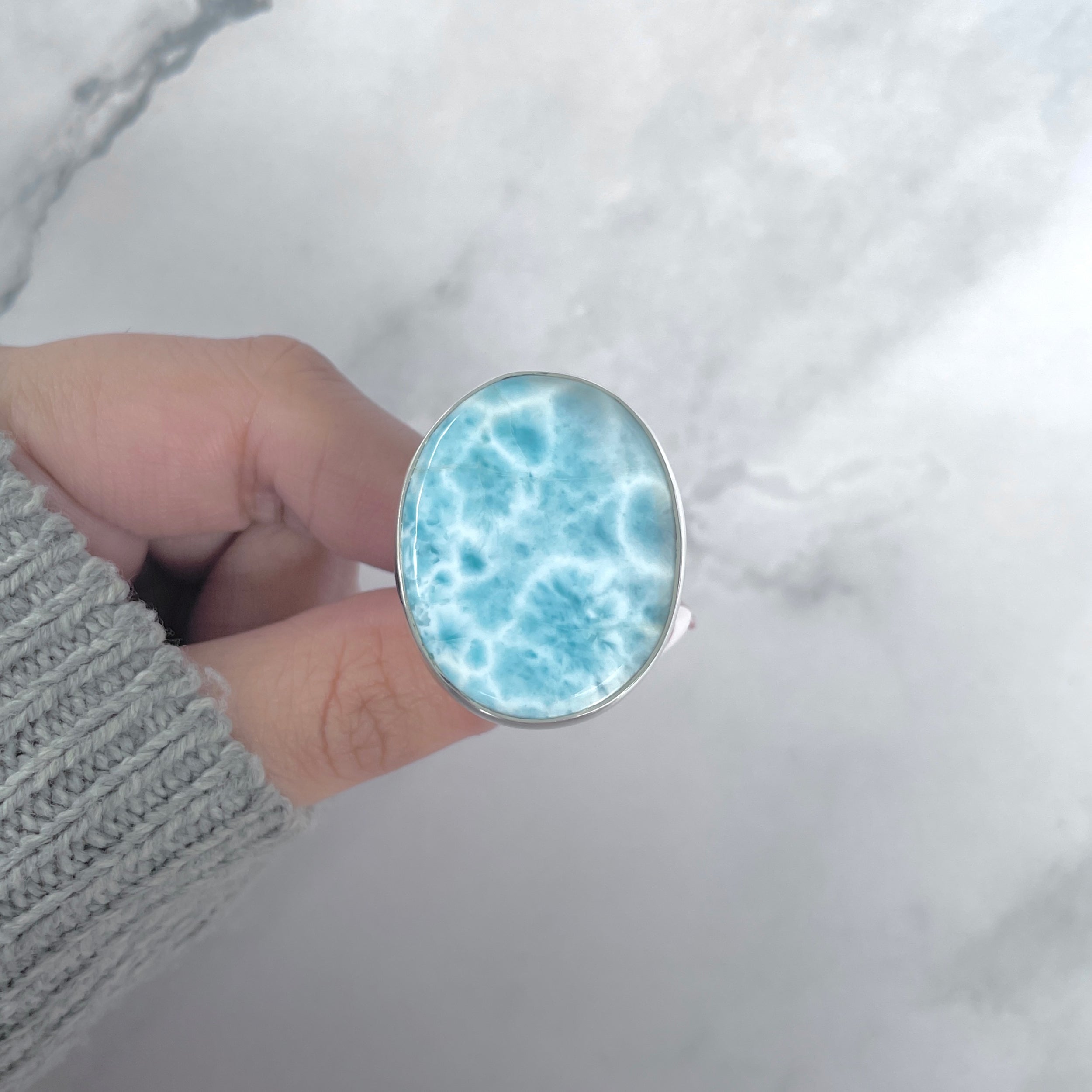Larimar Adjustable Ring-(LAR-R-1729.)