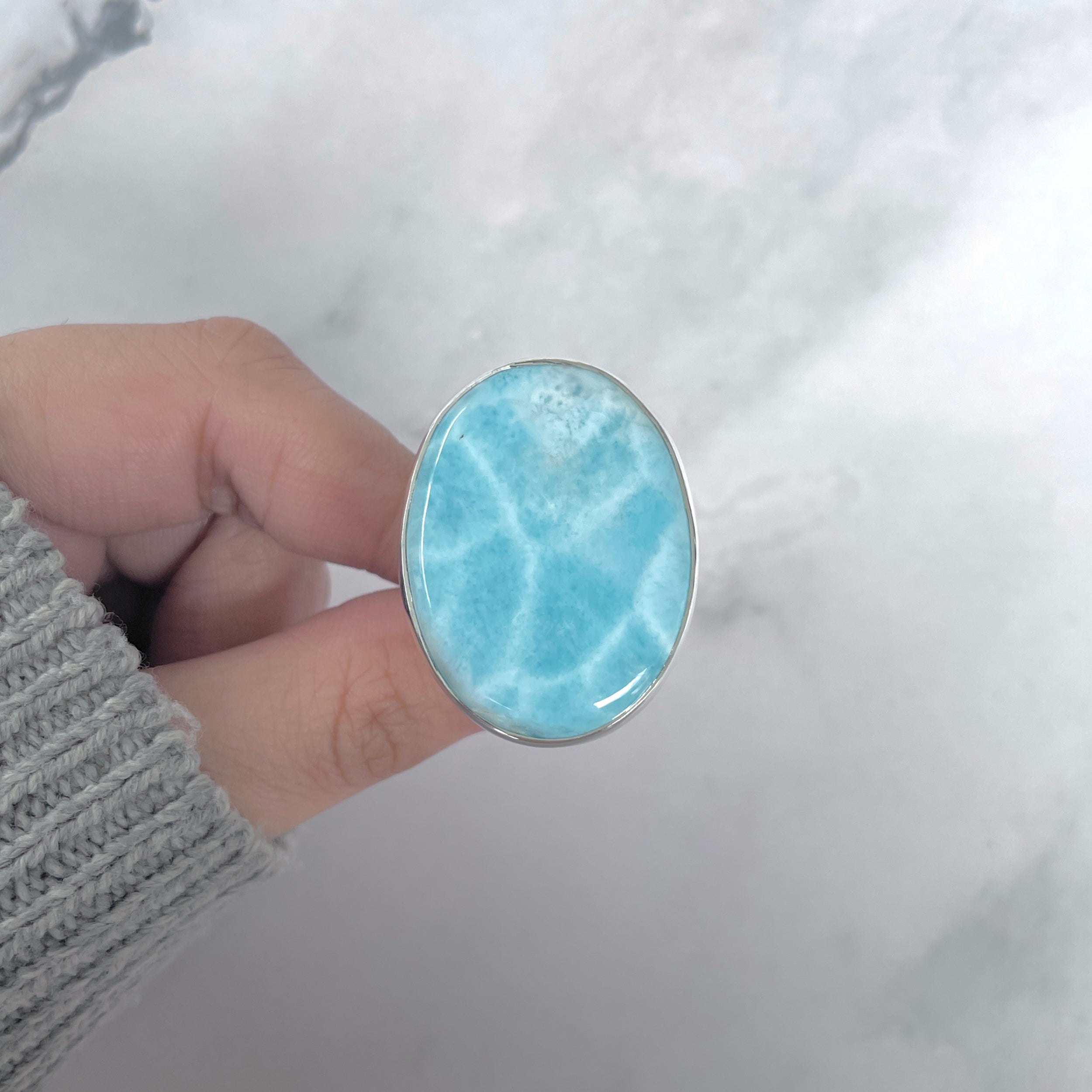 Larimar Adjustable Ring-(LAR-R-1730.)