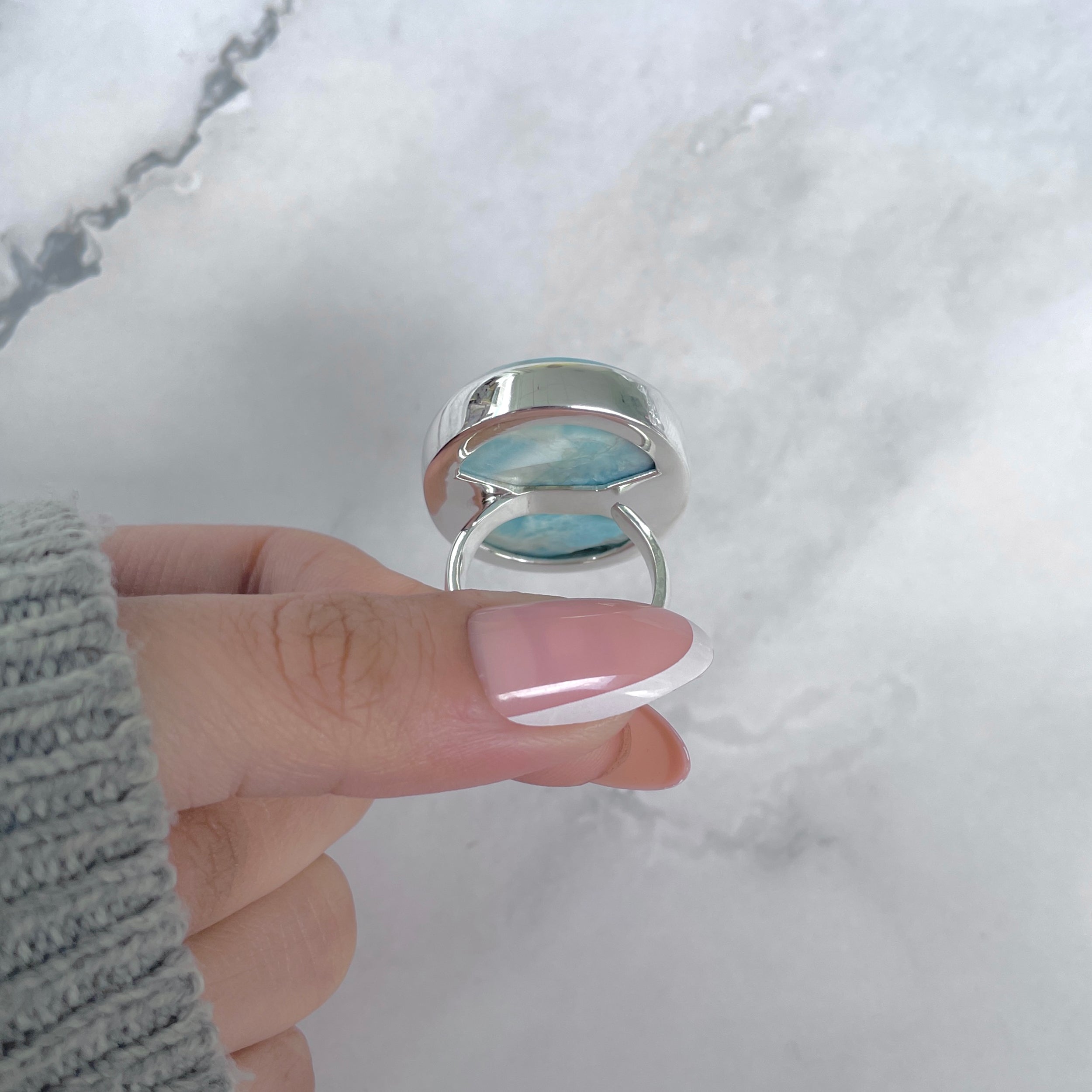 Larimar Adjustable Ring-(LAR-R-1730.)